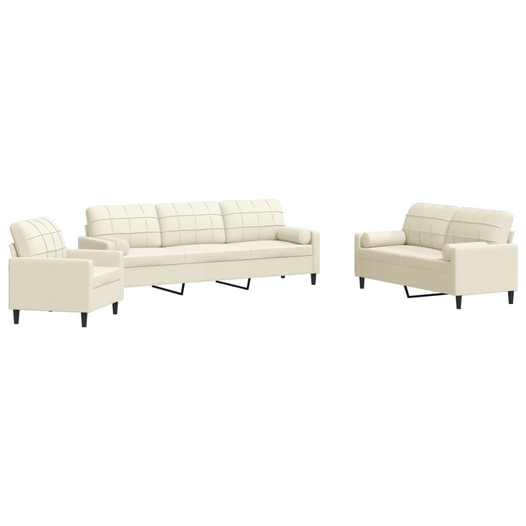 vidaXL Sofa 3-tlg. Sofagarnitur mit Kissen günstig online kaufen
