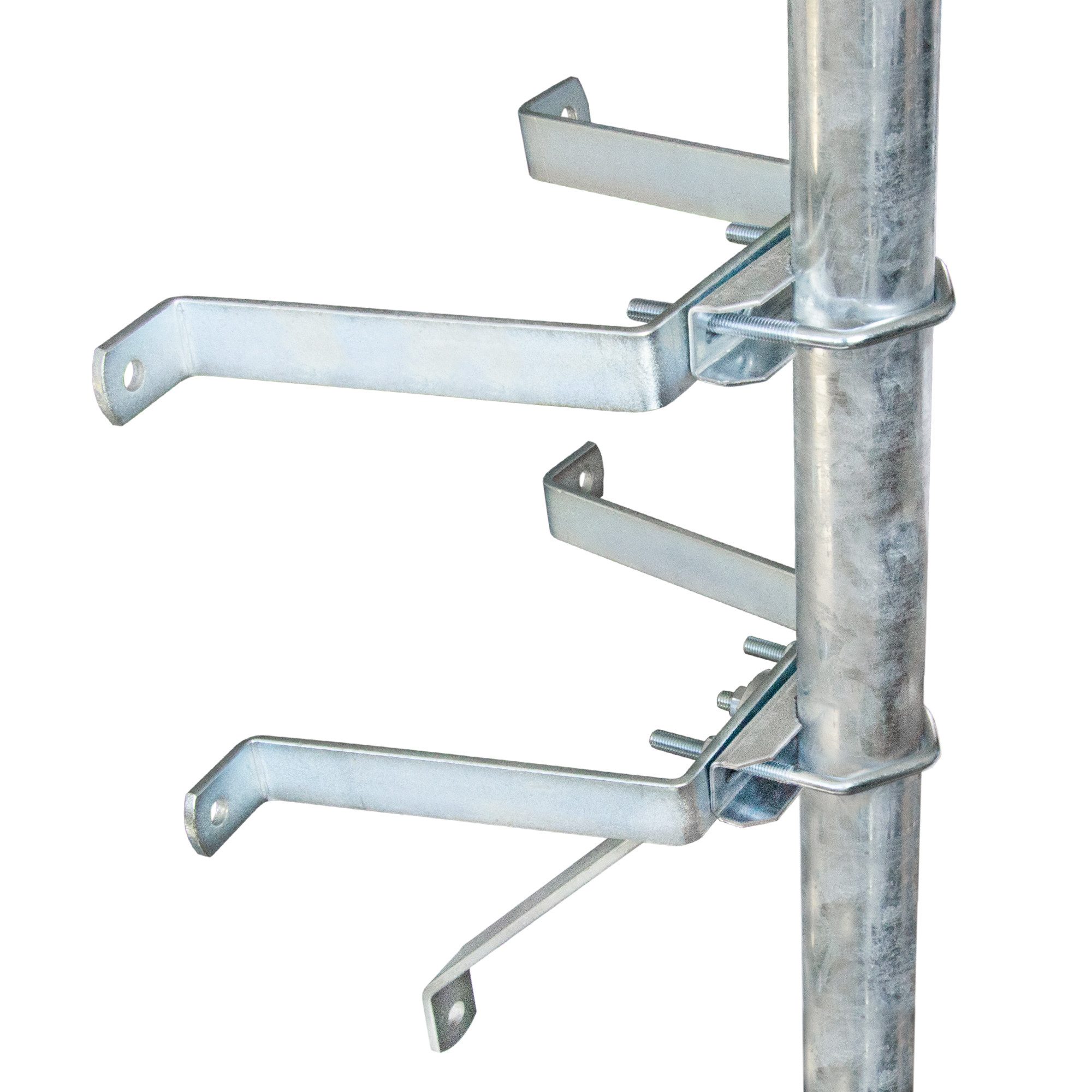 PremiumX SAT-Halterung Mauerhalter 20cm Stahl SAT Wandabstandshalter für Mast bis Ø 60mm