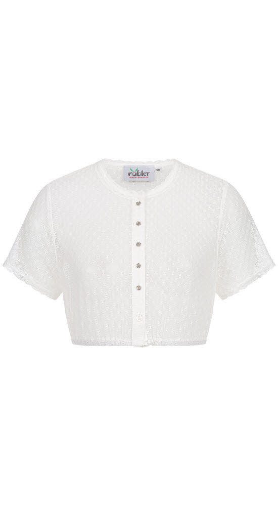 Dirndlbluse Dirndlbluse kurzarm Doris in Creme von Nübler