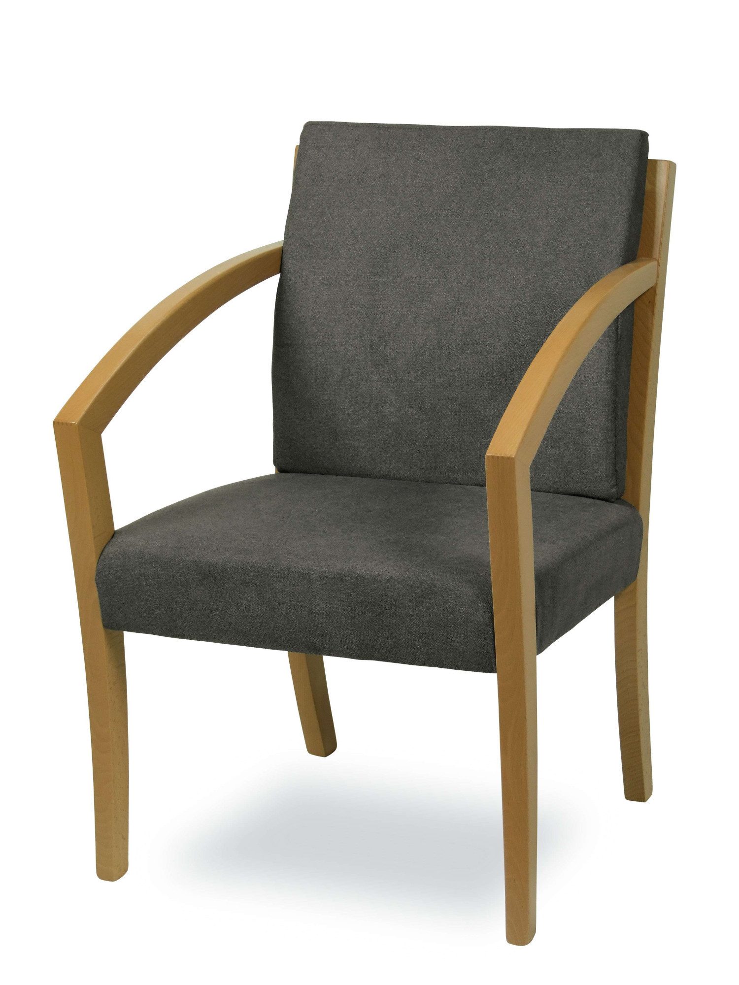 Home affaire Esszimmerstuhl G98 George Armlehnstuhl, Sessel, in 3 Gestellfarben Made in Italy (1 St), Extra-confort, Fleckenabweisendes Gewebe, Massivholz