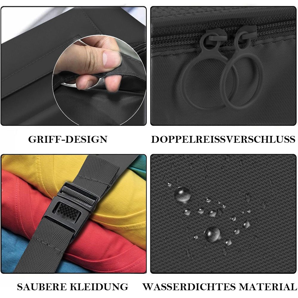 TUWENA Kofferorganizer Koffer Organizer Set 9-teilig, Reise Kleidertaschen mit Waschbecher, Verpackungswürfel mit Kosmetiktasche, Schuhbeutel, Cubes, Reisezubeh – Bild 3 von 5