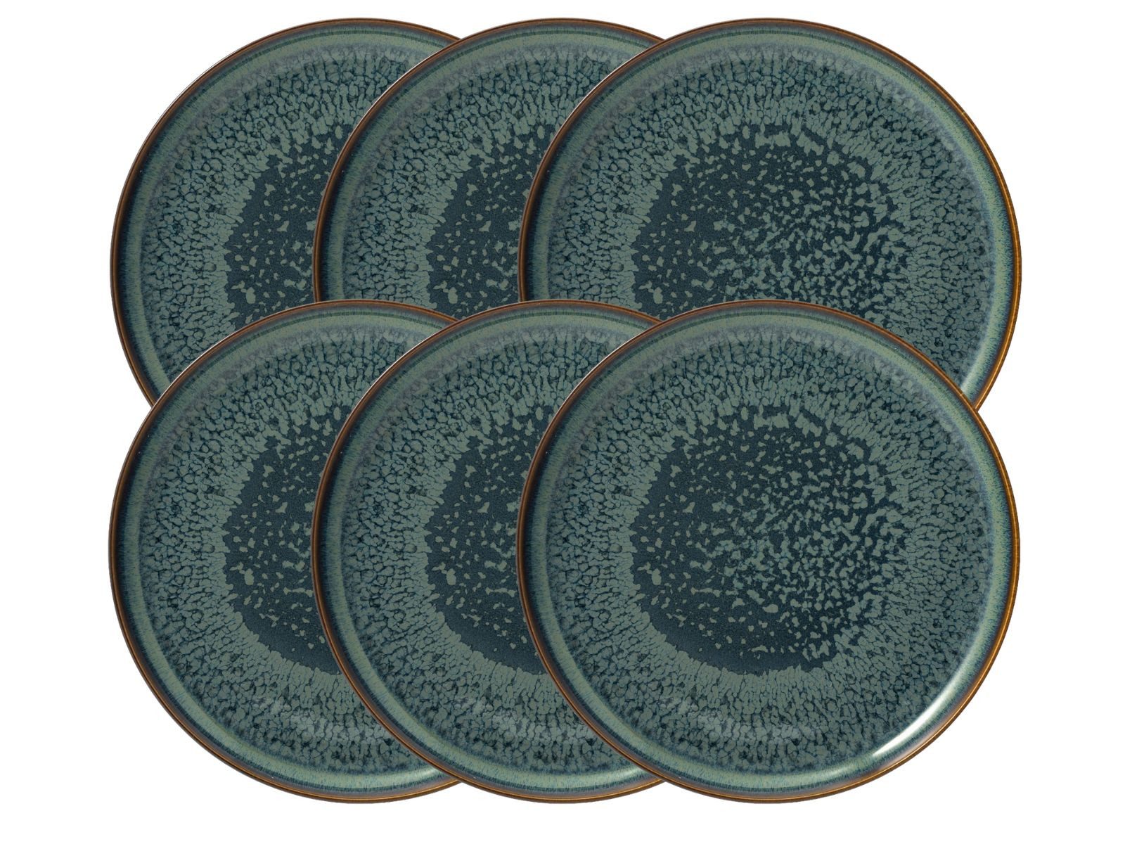 like. by Villeroy & Boch Teller-Set Crafted Denim Speiseteller 26cm Set6, Premium Porcelain