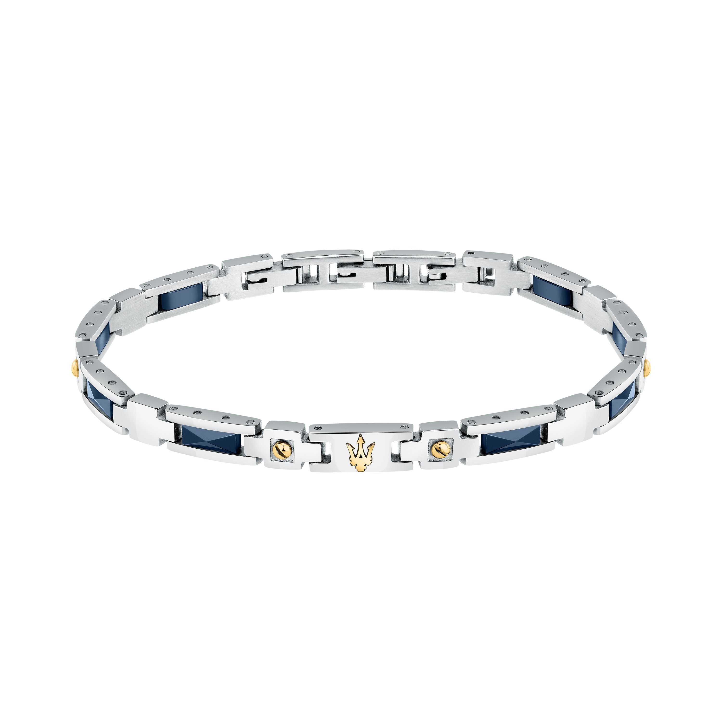 MASERATI Armband Bracelet IP BLUE CERAMIC Herren 100% Edelstahl (1-tlg)