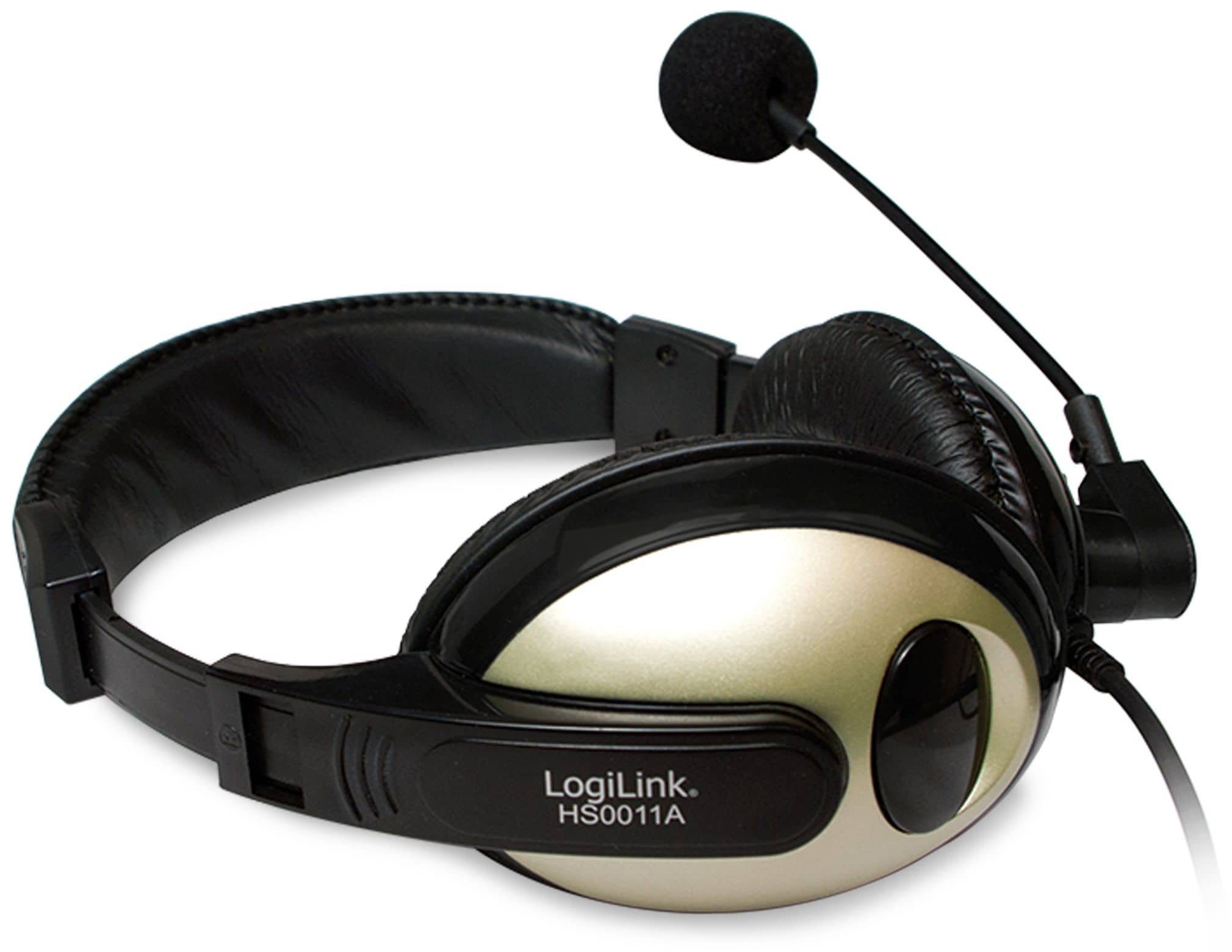 LogiLink LOGILINK Headset HS0011A, 3,5 Headset mm Klinkenstecker