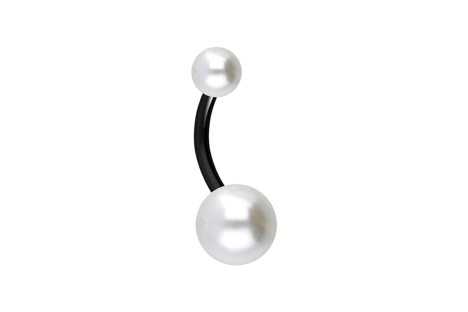 PIERCINGLINE Bauchnabelpiercing Titan Bananabell SYNTHETISCHE PERLEN günstig online kaufen