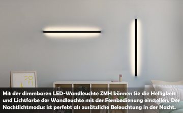 Nettlife LED Wandleuchte innen Wandlampe mit Fernbedienung Dimmbar Linear 15W Flur Wohnzimmer, LED fest integriert, 100cm/IP20