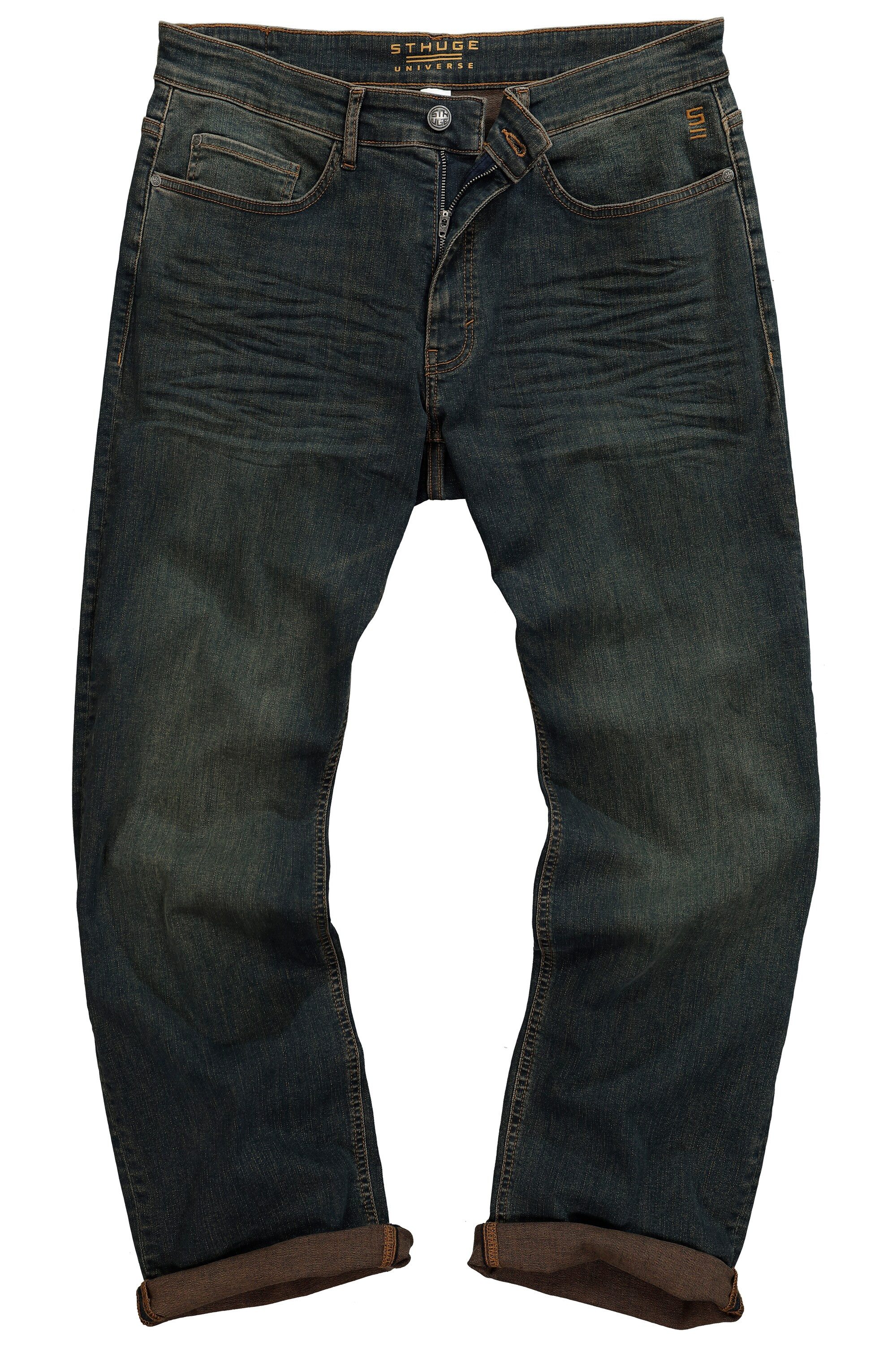 STHUGE 5-Pocket-Jeans STHUGE Jeans Bauchfit Baggy Fit Dirty Denim günstig online kaufen