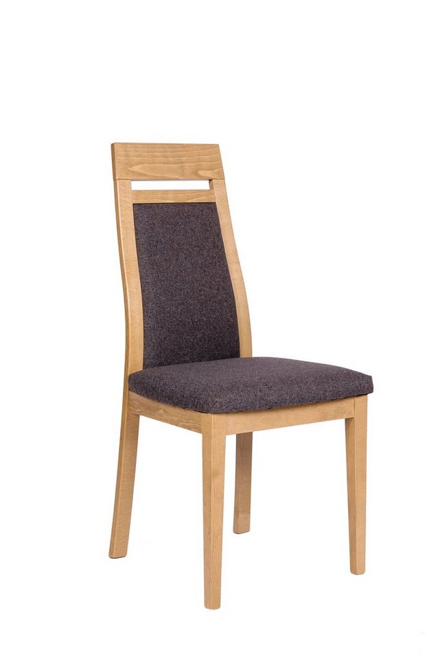 & Sitz kundler Stuhl home Gestell gepolstert Stühle), 2 (Set, Lehne 4-Fußstuhl Massivholz
