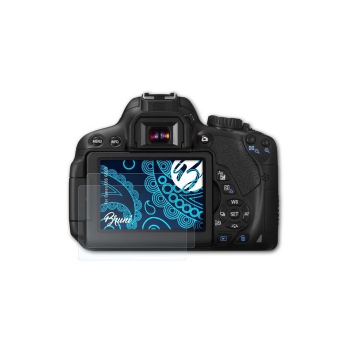 Bruni Schutzfolie Glasklare Displayschutzfolie für Canon EOS 650D (2 Folien) praktisch unsichtbar