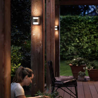Philips LED Außen-Wandleuchte Zeitlose myGarden Außenwandleuchte Gras aus Aluminium in anthrazit, keine Angabe, Leuchtmittel enthalten: Ja, fest verbaut, LED, warmweiss, Aussenlampe, Outdoor-Leuchte, Aussenwandleuchte