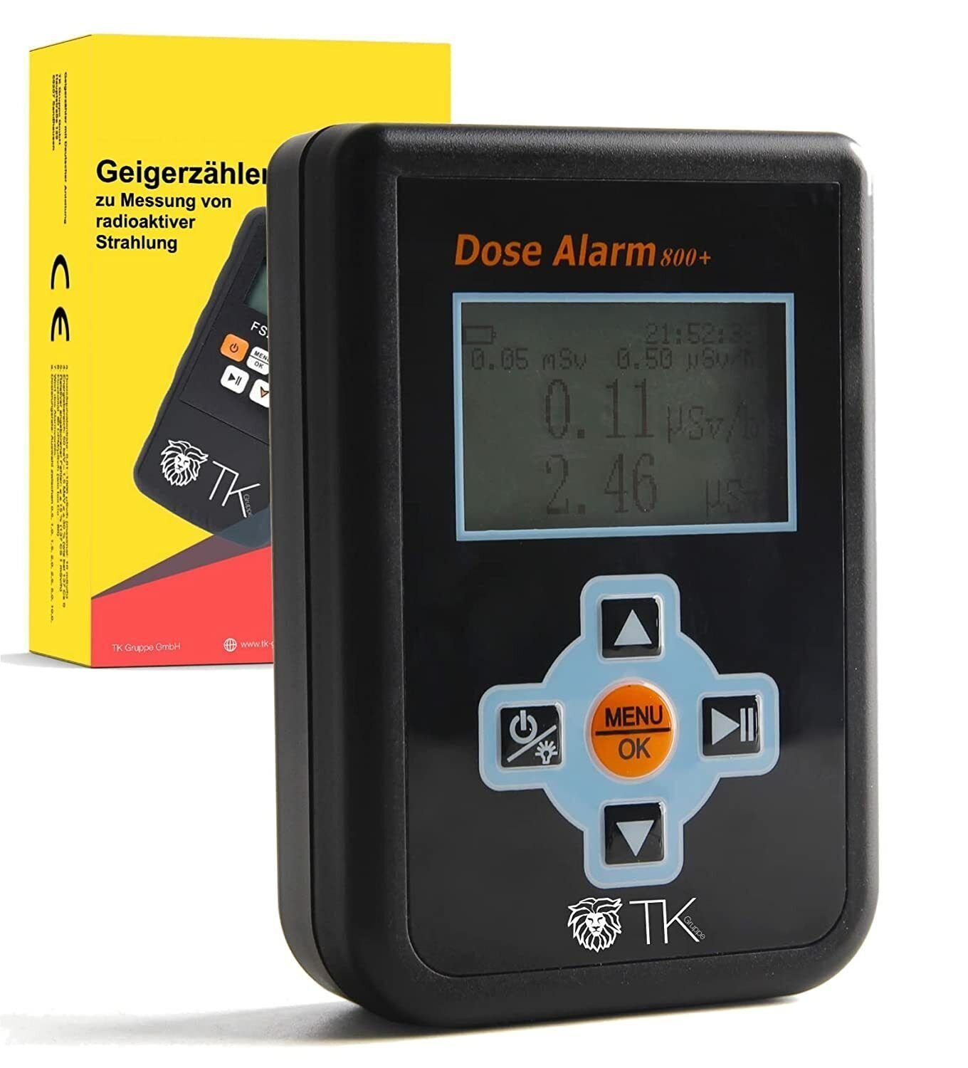 toolmate® Elektrowerkzeug-Set Geigerzähler - Dosimeter - Strahlenmessgerät - Strahlungsmessgerät, 1-tlg., Aufbewahrungstasche / Digitales Display /