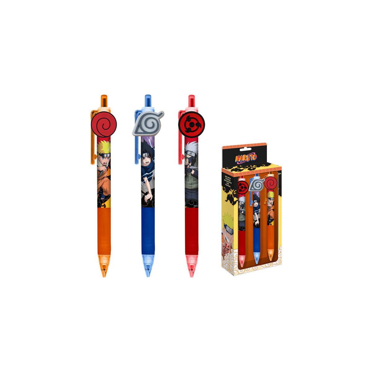 Naruto Kreativset Naruto 3-teiliges Stift-Set – Ideal für Fans der Anime-Serie