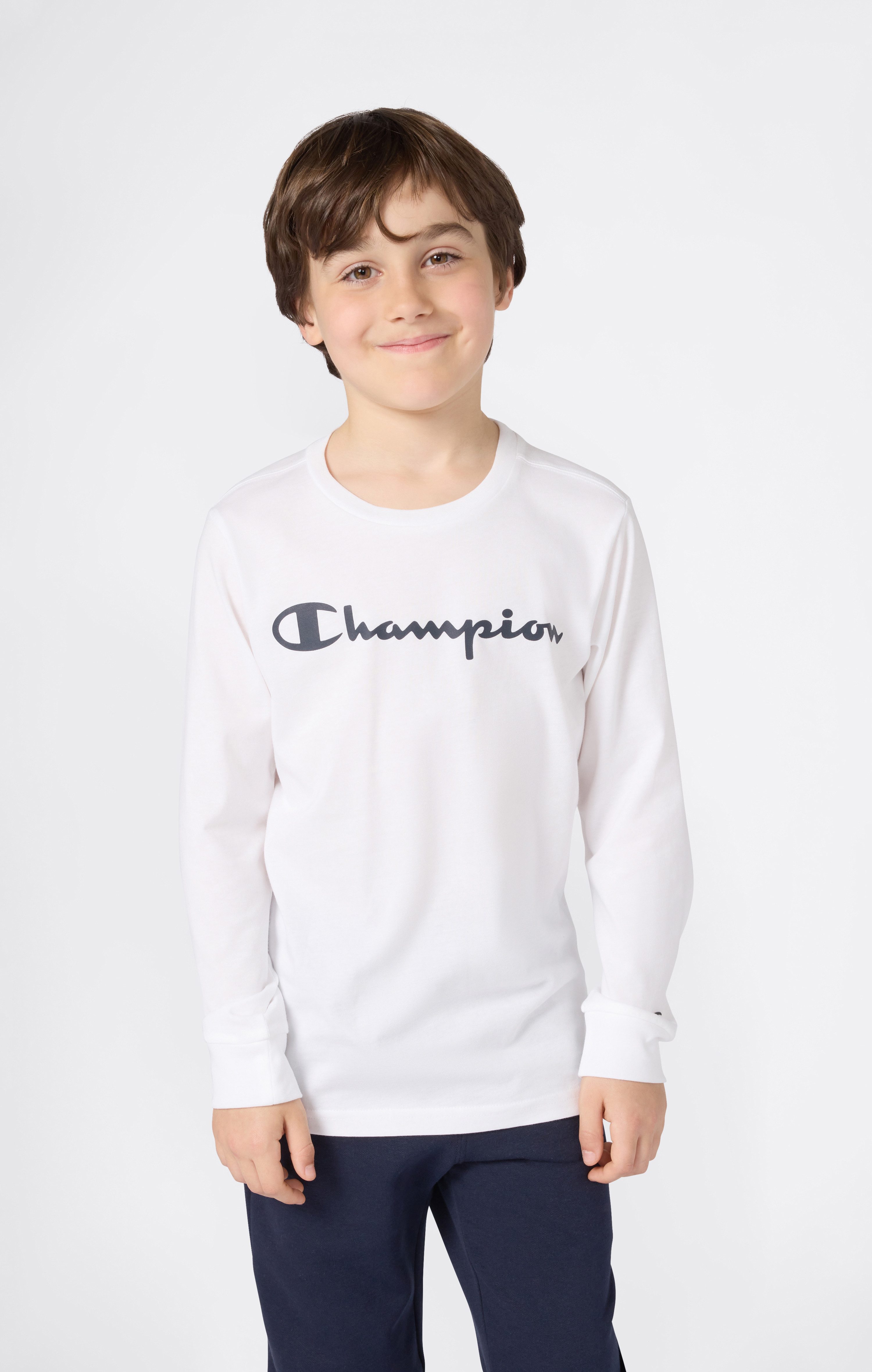 Champion Langarmshirt SPORTWEAR LONG SLEEVE Standard Fit Langarmdesign, aus Baumwolle, mit Rundhalsausschnitt, normale Länge