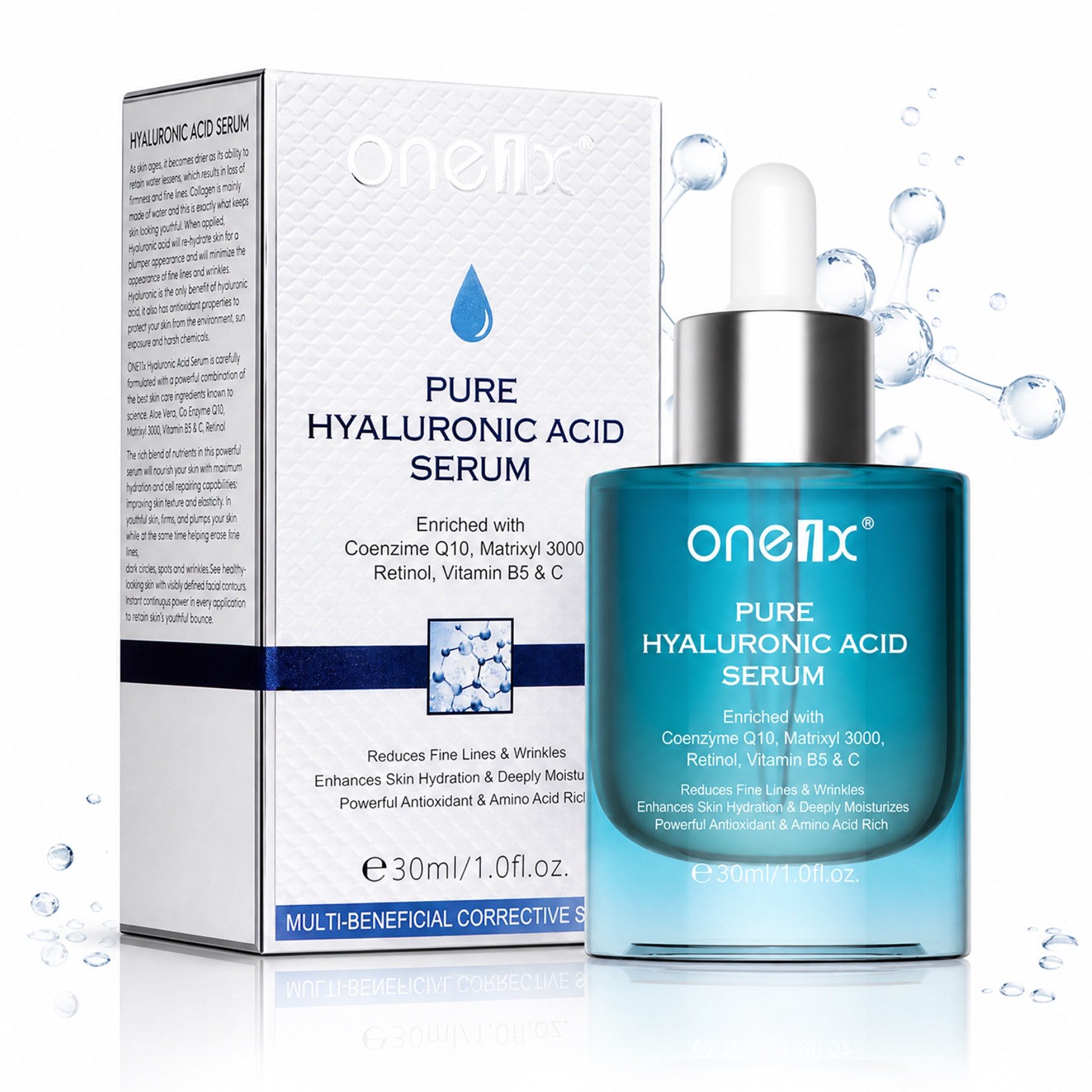 P-Beauty Cosmetic Accessories Gesichtsserum Hyaluronic Acid Serum Hyaluronsäure Anti Aging Anti Falten Vegan, 1-tlg., Gesichtsserum, Hautpflege, Serum, Anti-falten