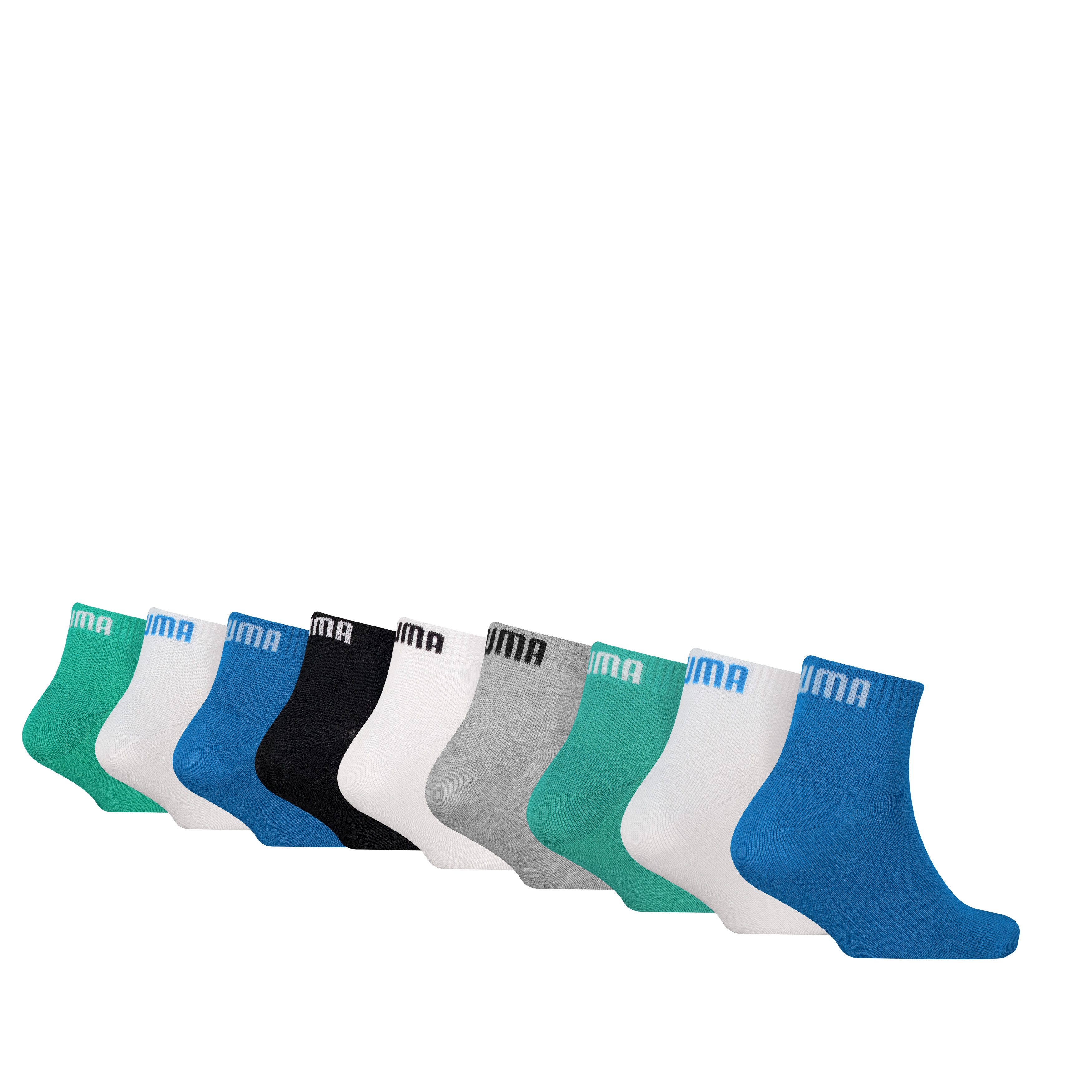 PUMA Kurzsocken PUMA KIDS PLAIN QUARTER 9P ECOM (9 Paar) mit rutschfestem Bund