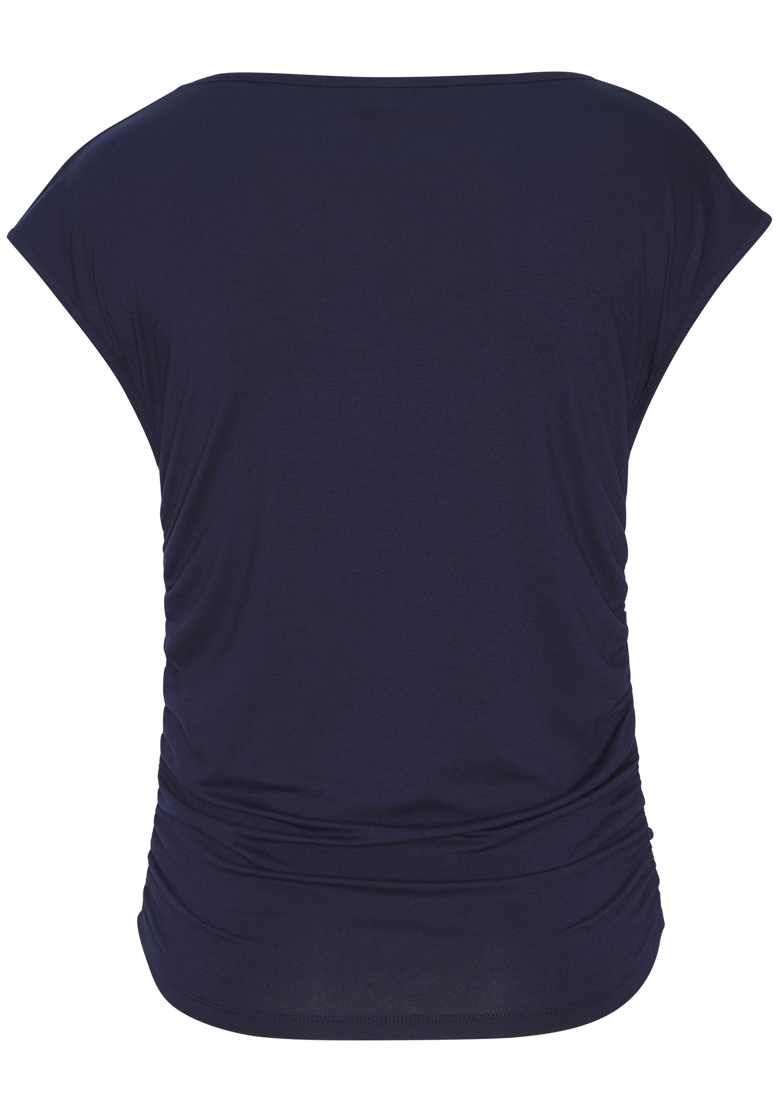 Vivance by Lascana T-Shirt mit seitlicher Raffung, Jerseyshirt, Basic – Bild 4 von 5