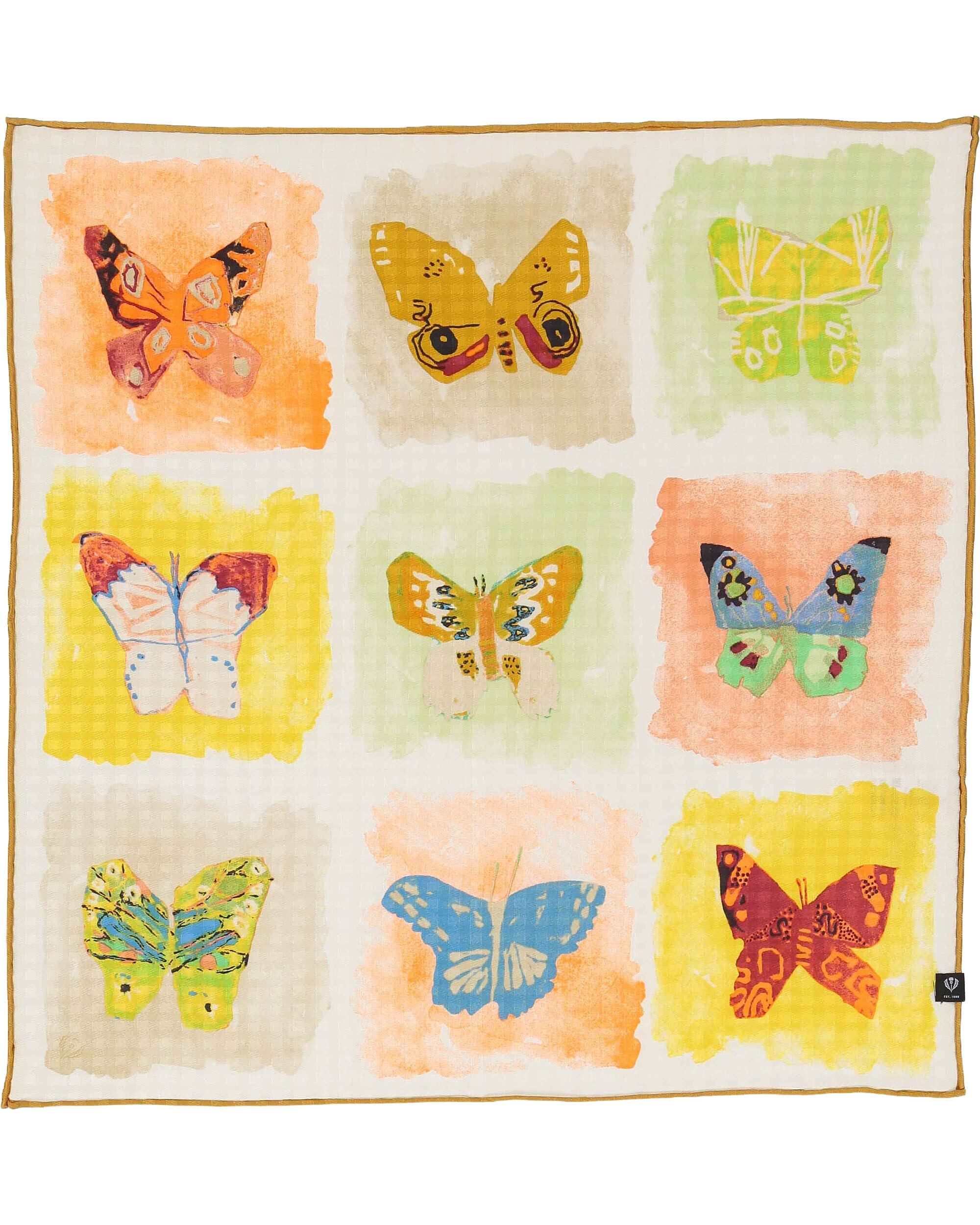 Fraas Nickituch Nickituch mit Schmetterling-Design aus reiner Seide, (1, keine)