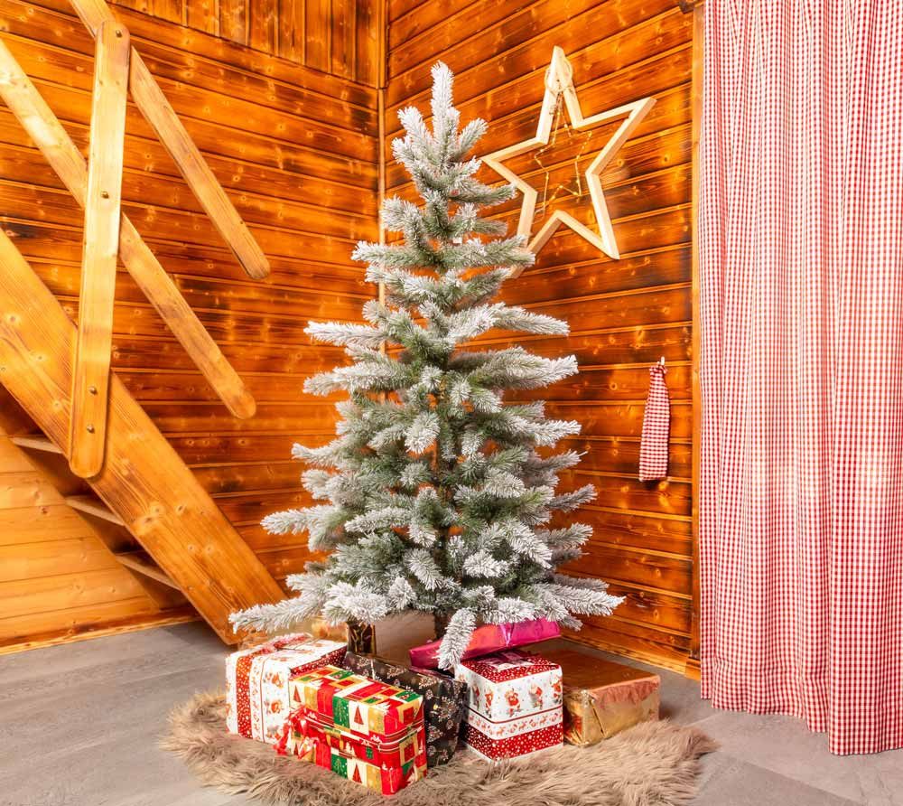 Evergreen Classics Künstlicher Weihnachtsbaum Frost Kiefer, Kunstschnee