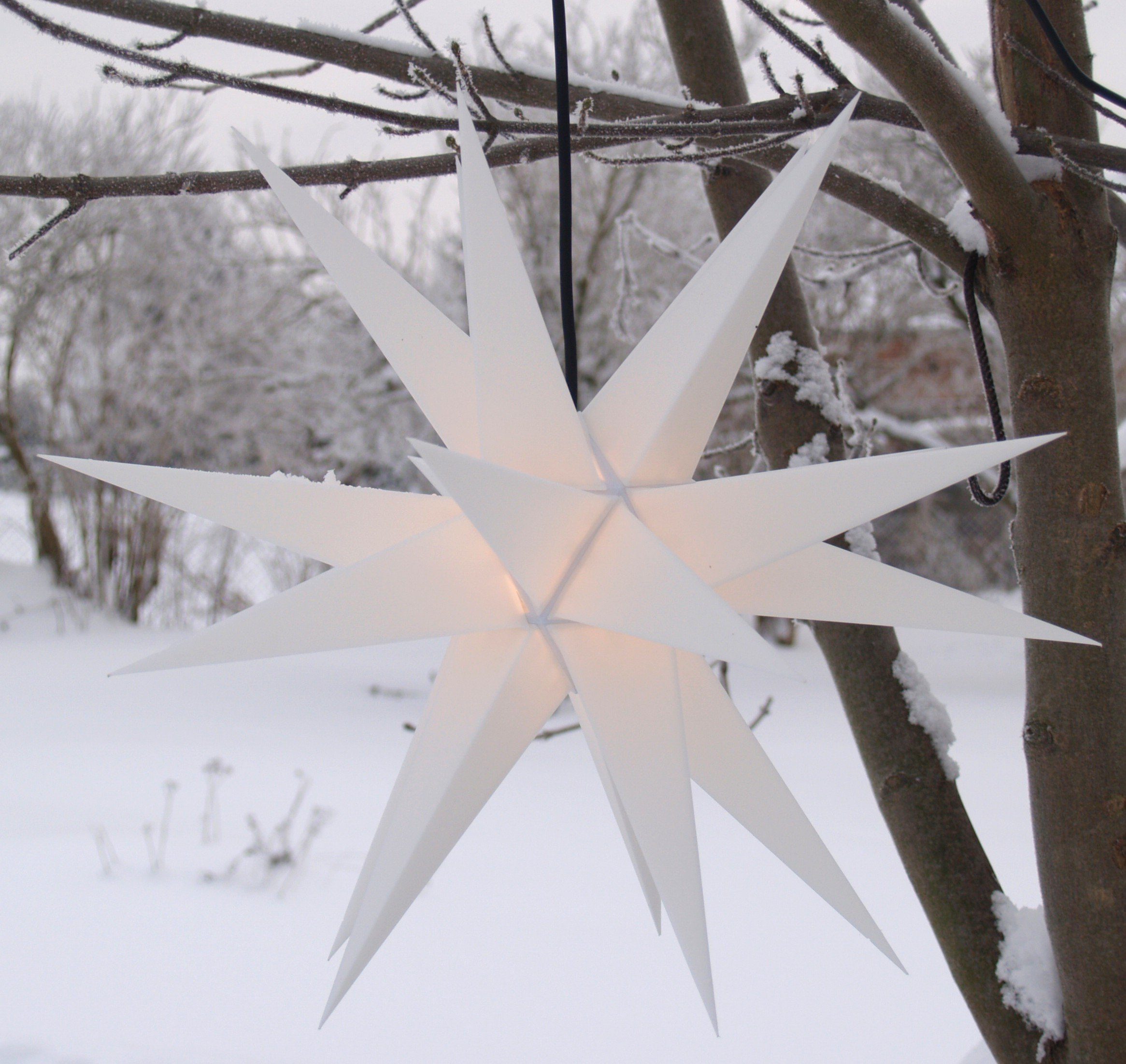 Guru-Shop LED-Stern für außen Melchior Outdoor II Weiß, sehr stabiler 3D.., günstig online kaufen