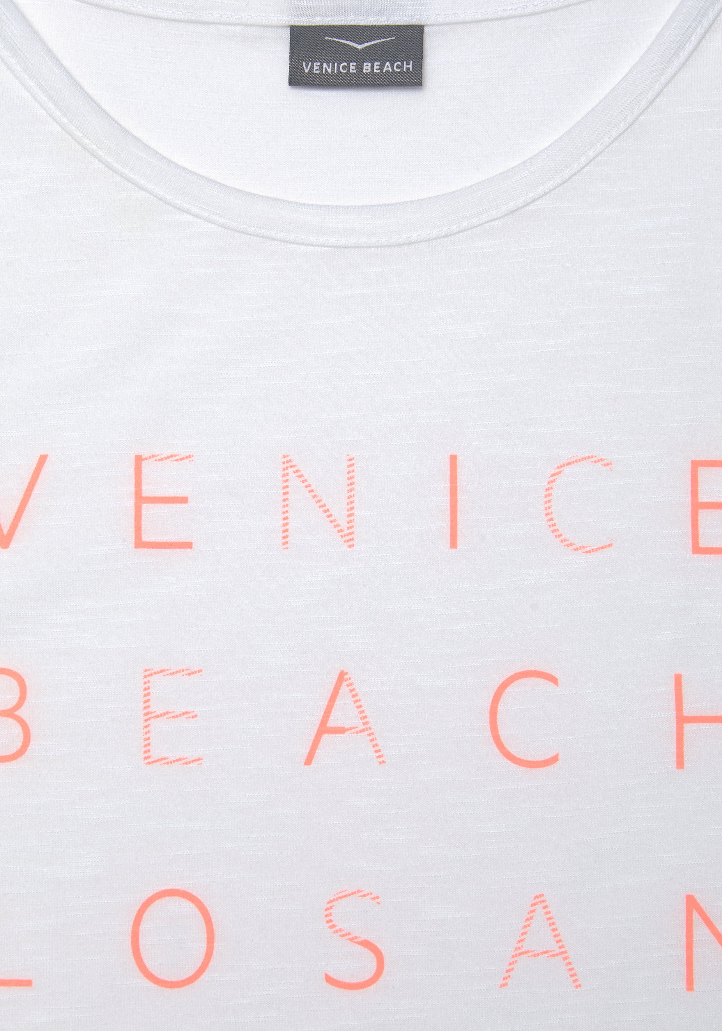 Venice Beach Tanktop aus weicher Slubware mit Logoprint Jerseytop mit breiten Trägern, Sommertop, lockeres Trägertop – Bild 5 von 5