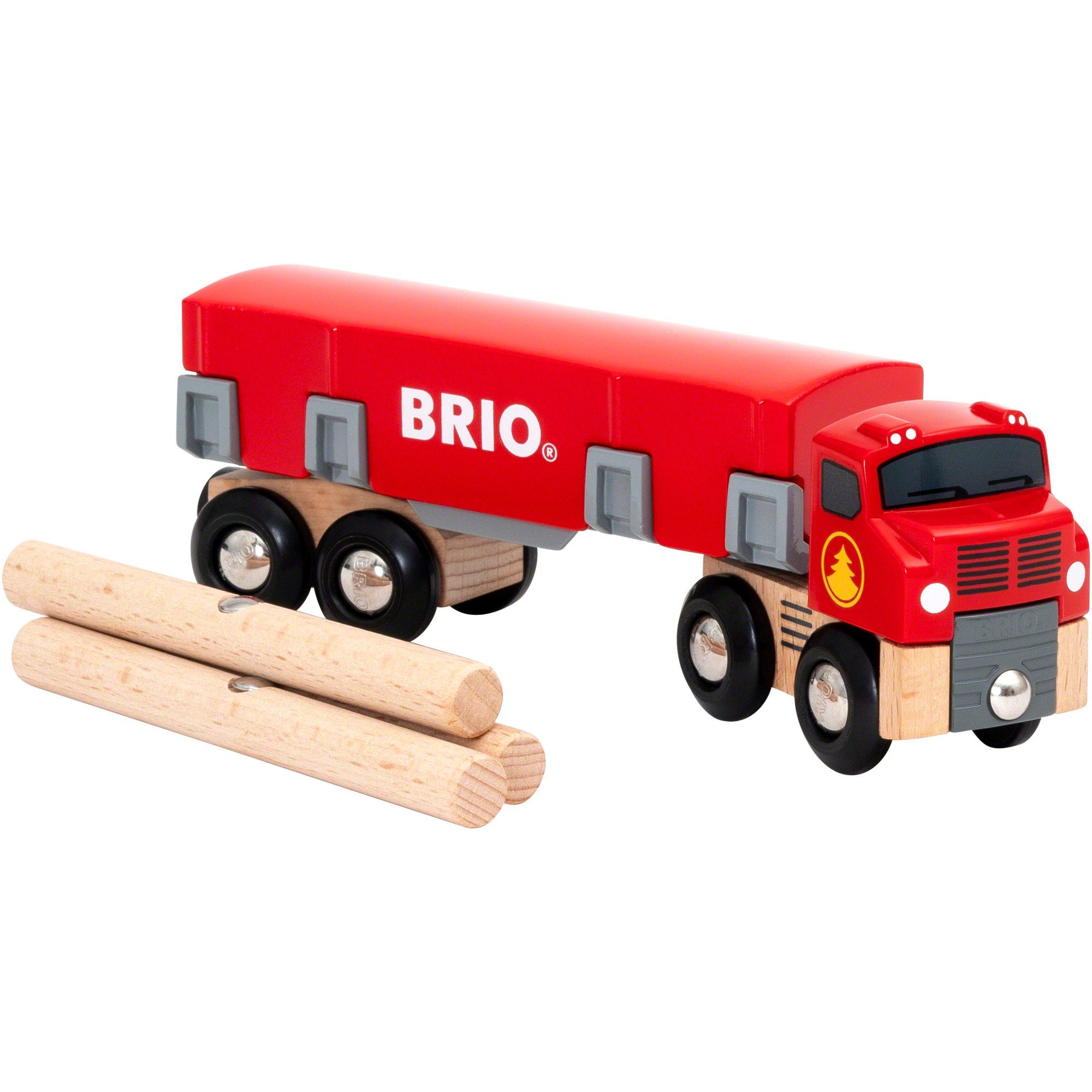 BRIO® Spielzeug-LKW BRIO World World Holztransporter mit Magnetladung