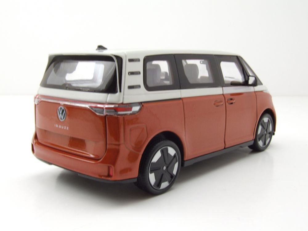 Welly Modellauto VW ID.BUZZ Bus orange metallic weiß, Maßstab 1:24