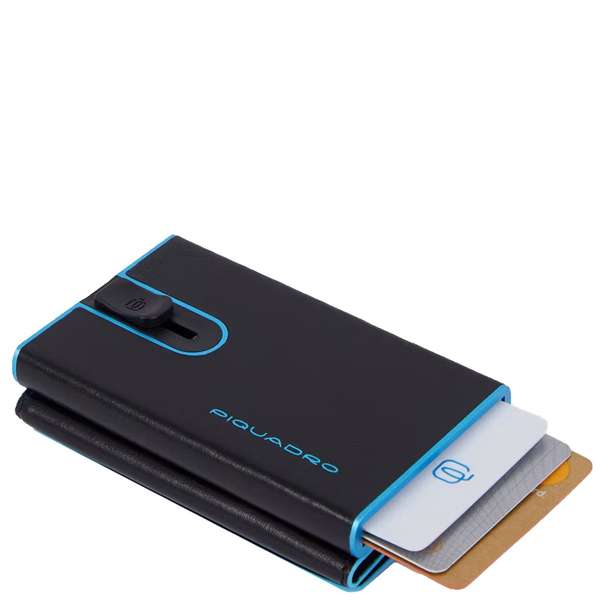 Blue Geldbörse cm 11cc (1-tlg) Piquadro black 10 Kreditkartenetui - RFID Square