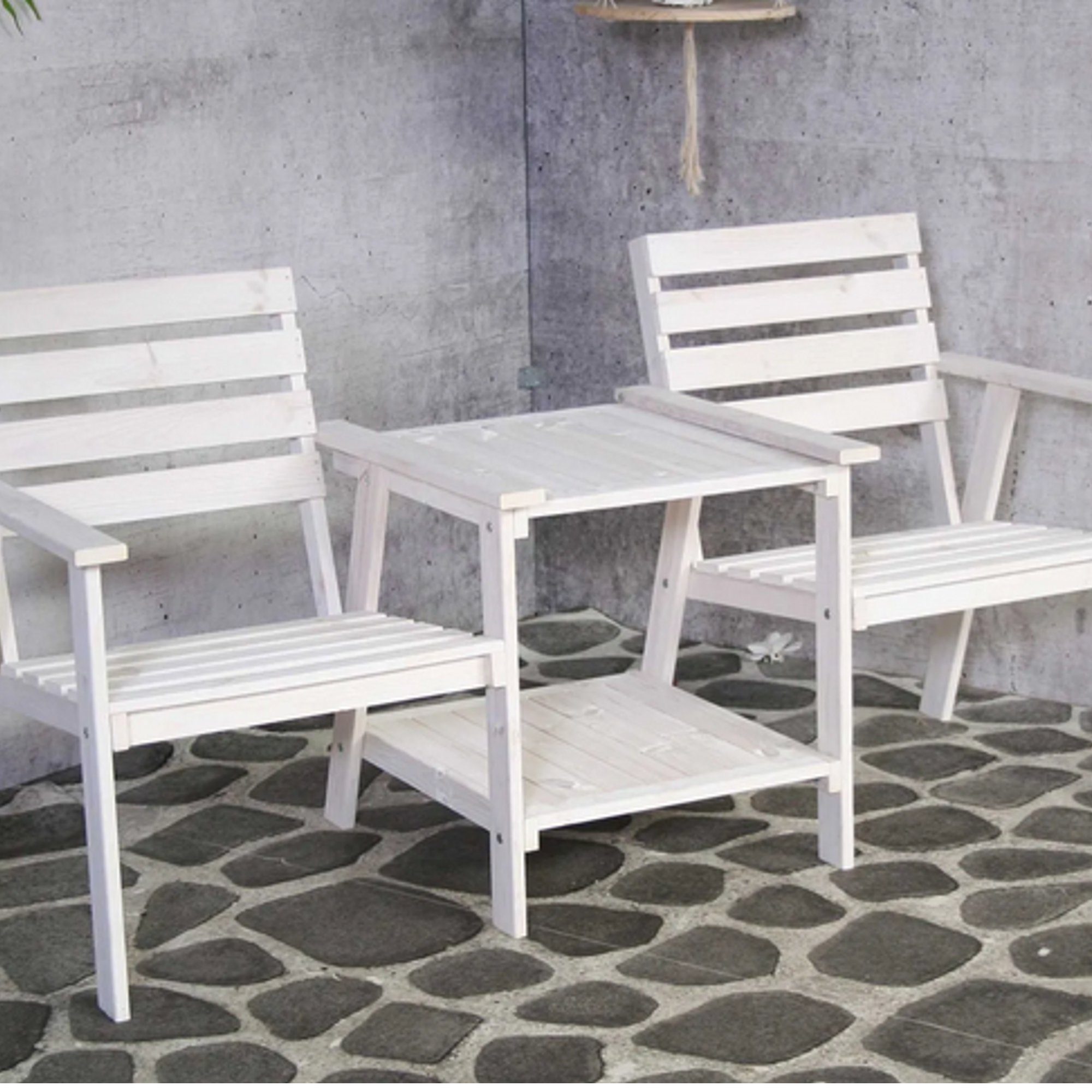 SenS-Line Gartenbank Sensline Gartenbank Romeo Tete a Tete Whitewash 170 cm