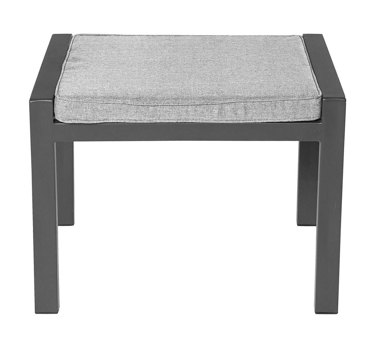 Outdoor Gartenlounge-Hocker BONDINO, Anthrazit, Grau, Aluminium, Polyester, (1 St), B 60 x H 47 x T 45 cm