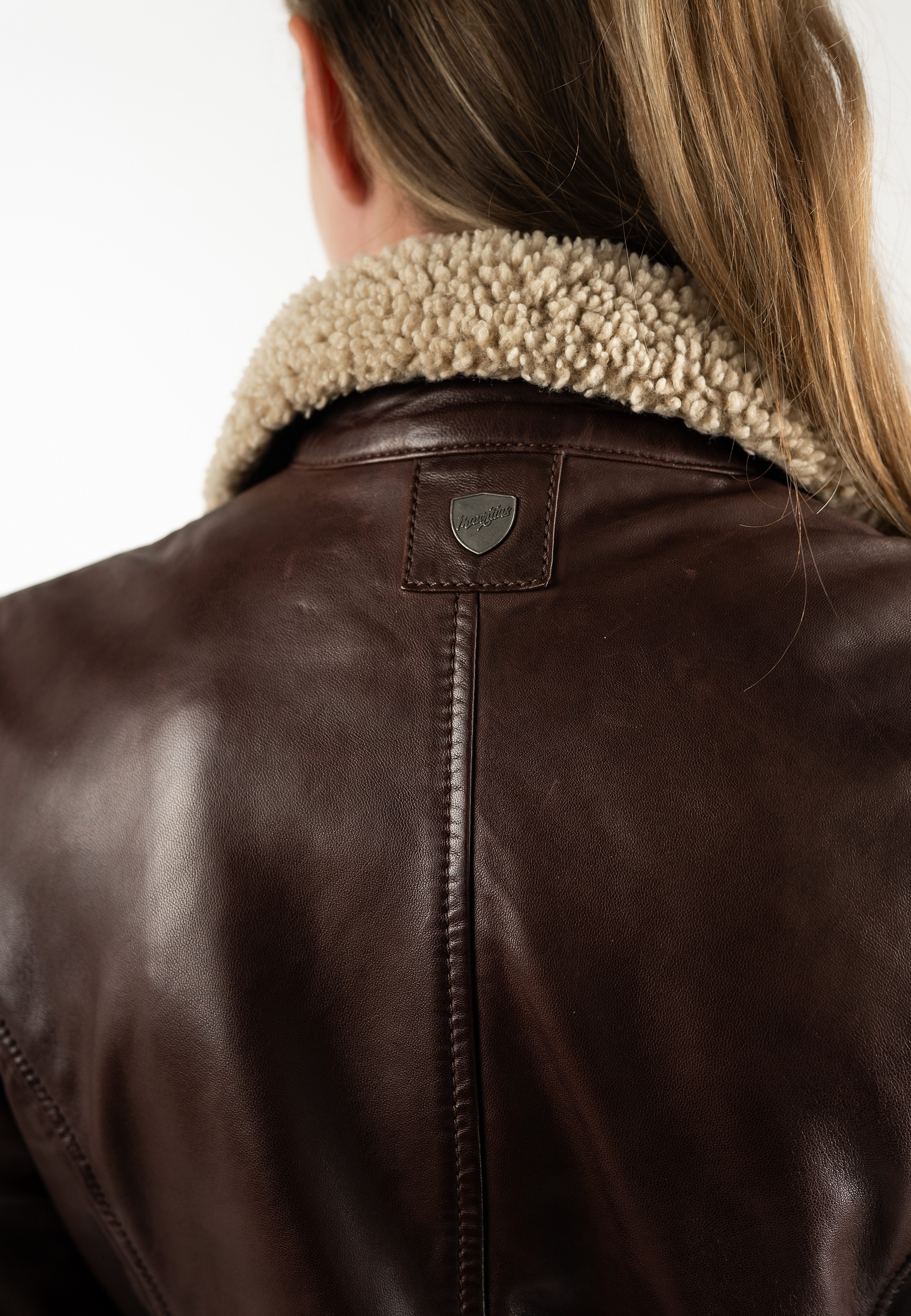 Mauritius Lederjacke MWElira mit Teddyfellkragen – Bild 5 von 5