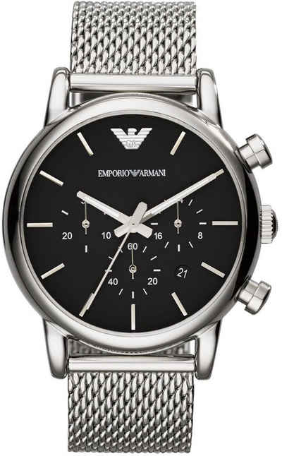 Emporio Armani Chronograph AR1811, Quarzuhr, Armbanduhr, Herrenuhr, Stoppfunktion, Datum, analog