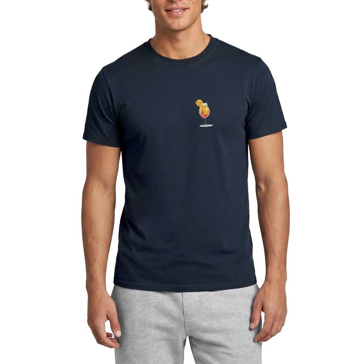 Spreadshirt T-Shirt Sommerlicher Aperol Cocktail Männer T-Shirt (1-tlg)