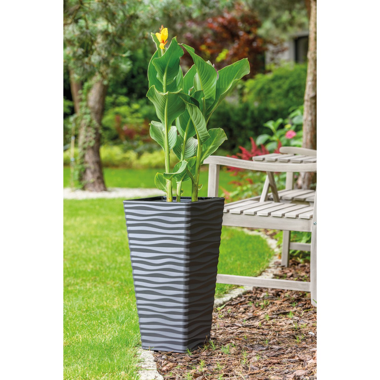 FORM-PLASTIC Blumentopf, Sahara Dunes Slim Square 35