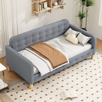 MODFU Schlafsofa Tagesbett, Knopfnagelverzierung, einfach und stilvoll, Hausbett 90*200cm, ohne Matratze