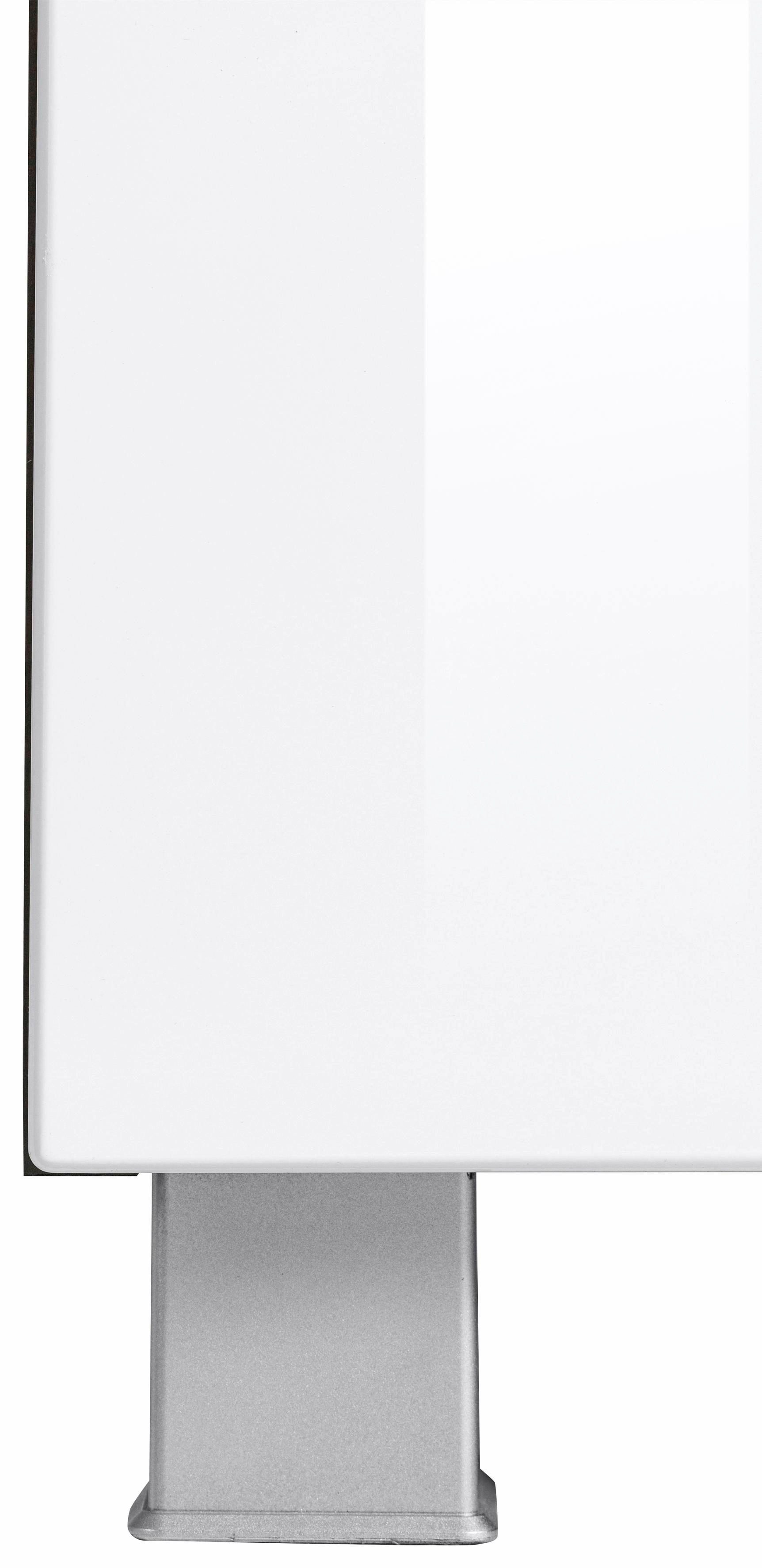 HELD MÖBEL Waschbeckenunterschrank Ravenna Breite 60 cm, weiß/graphit mit Soft-Close-Funktion