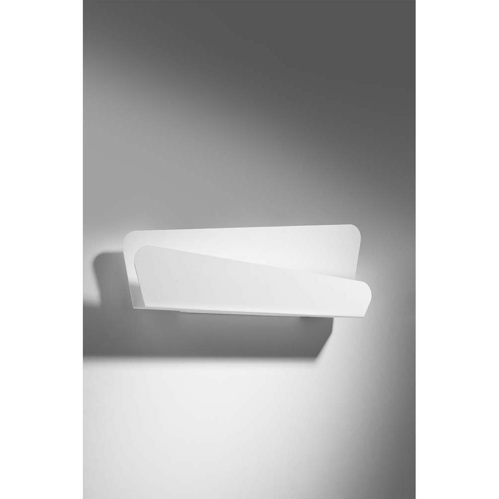 etc-shop Wandleuchte, Wandleuchte Stahl Design Wohnzimmer 40 cm L Wandlampe Weiß