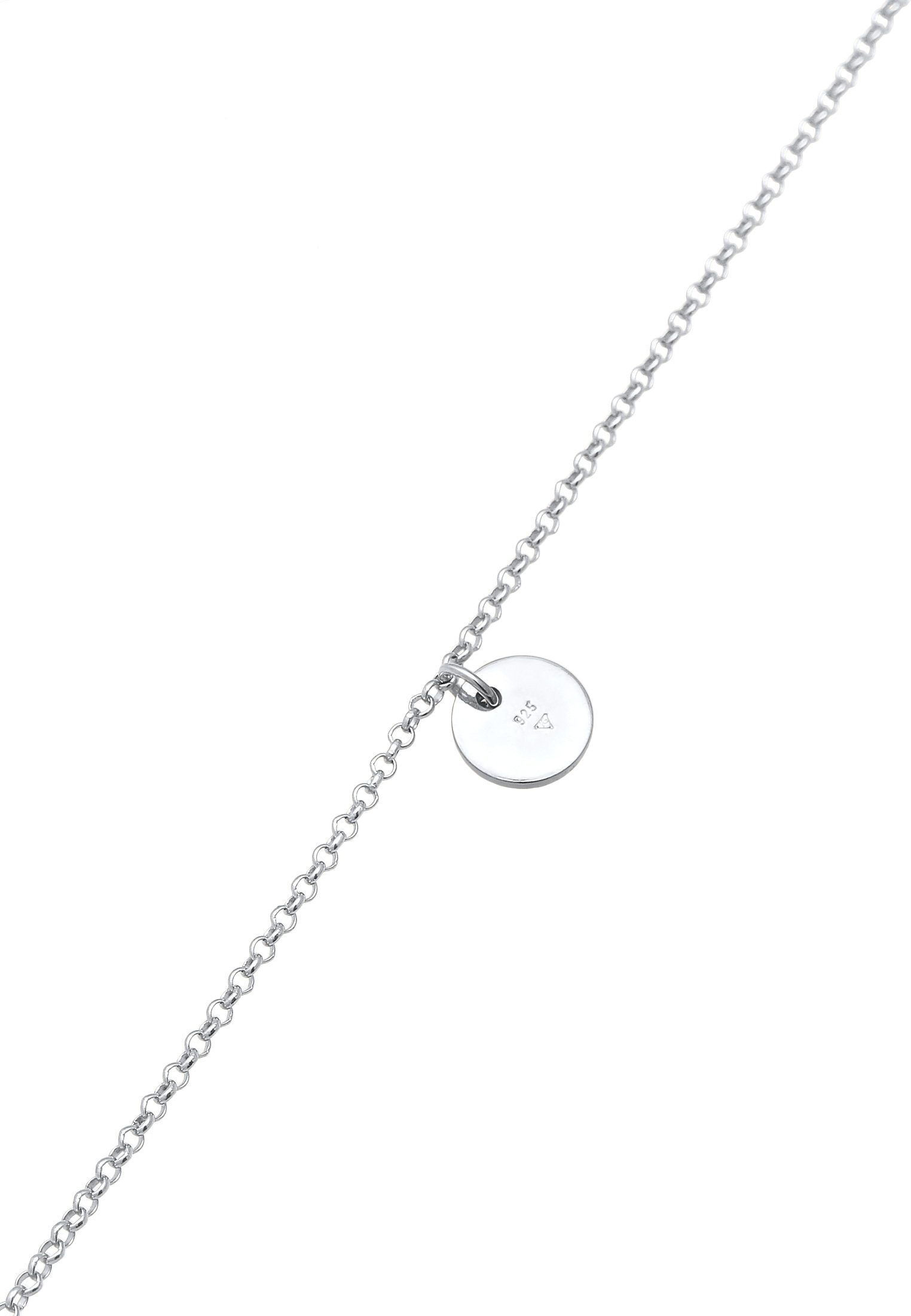 Elli Fußkette Plättchen Boho Style Kreis 925 Silber