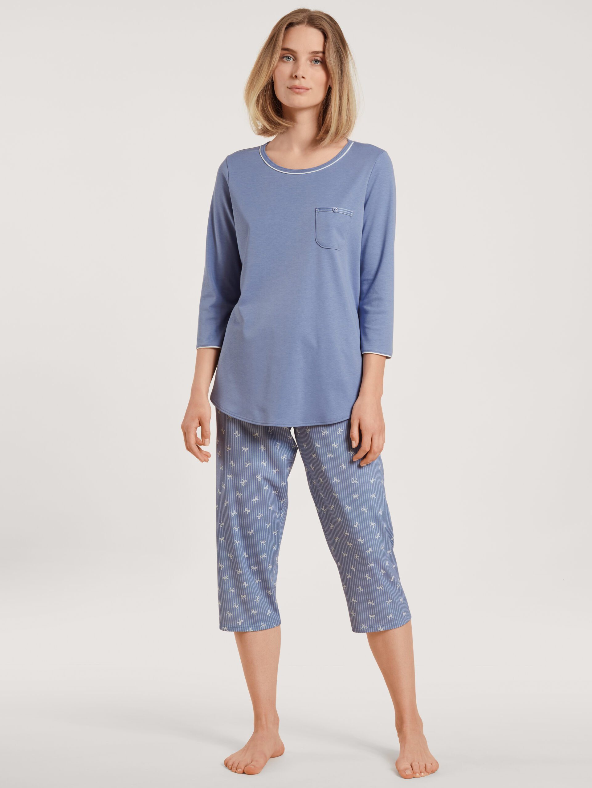 CALIDA Capri-Pyjama Damen blue Stück) provence 1 (1 tlg., Calida 1 40236 Stück, Capripyjama