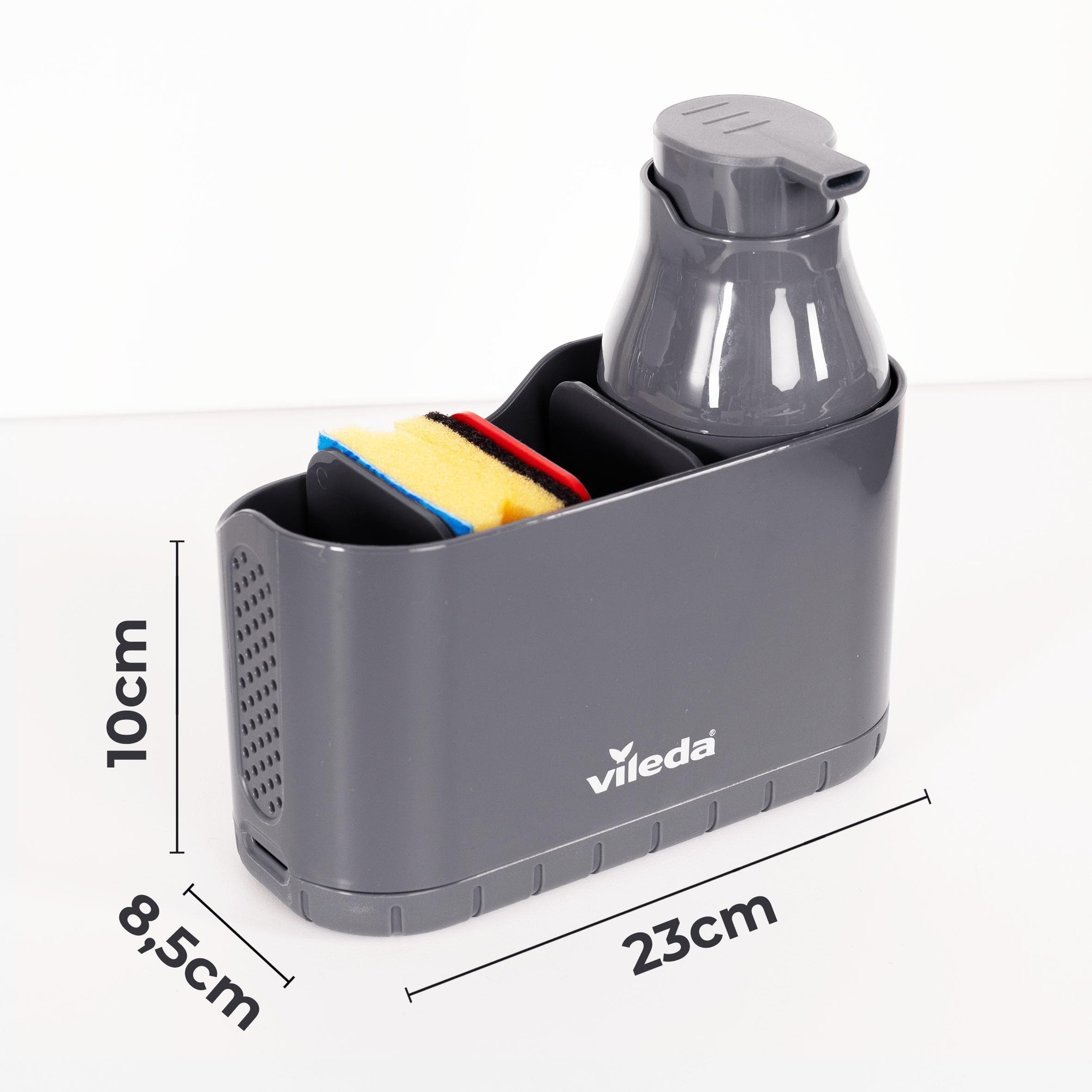 Vileda Küchenorganizer-Set Spülbeckenorganizer mit Seifenspender Polypropyl günstig online kaufen