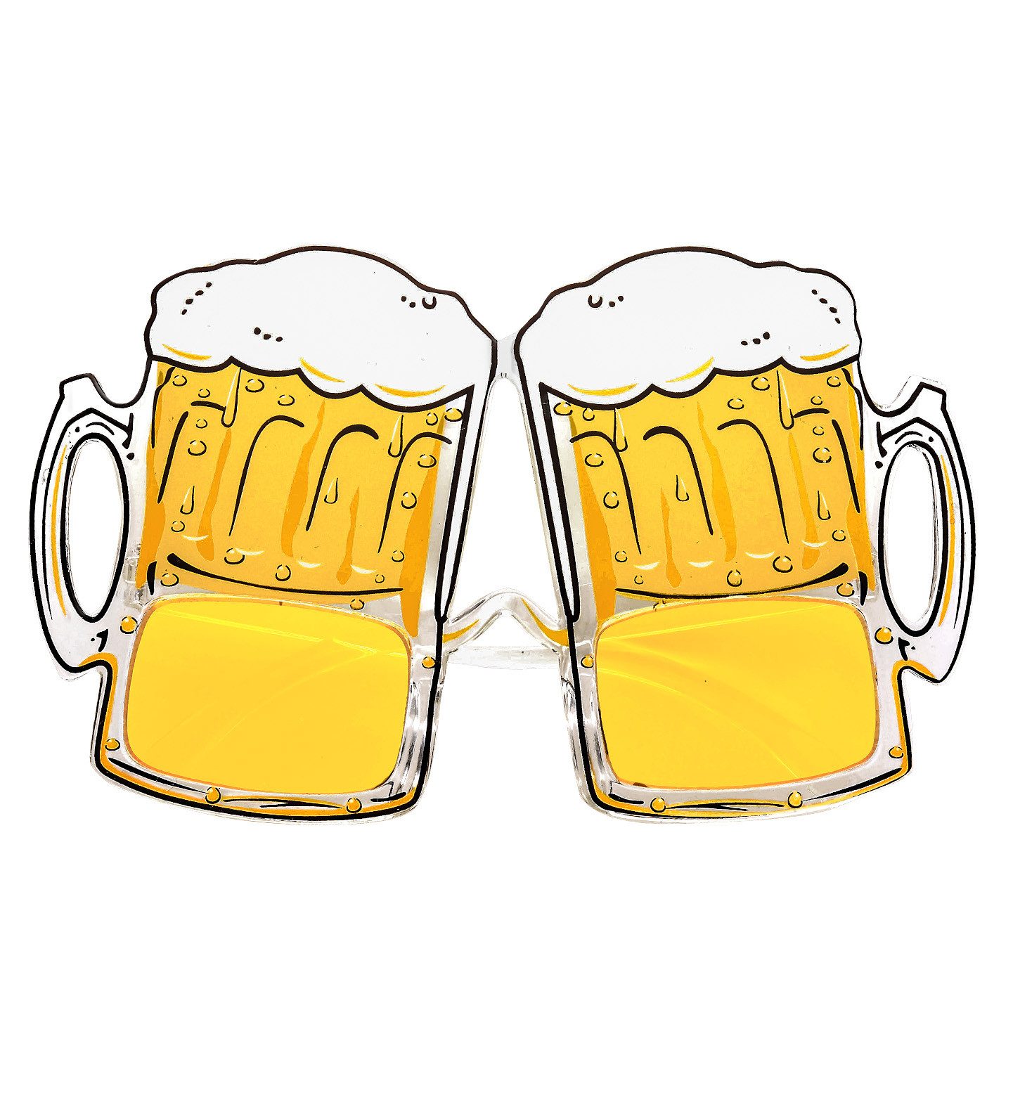 Kostüm Bierfest Partybrille - Bierbrille, Gelb