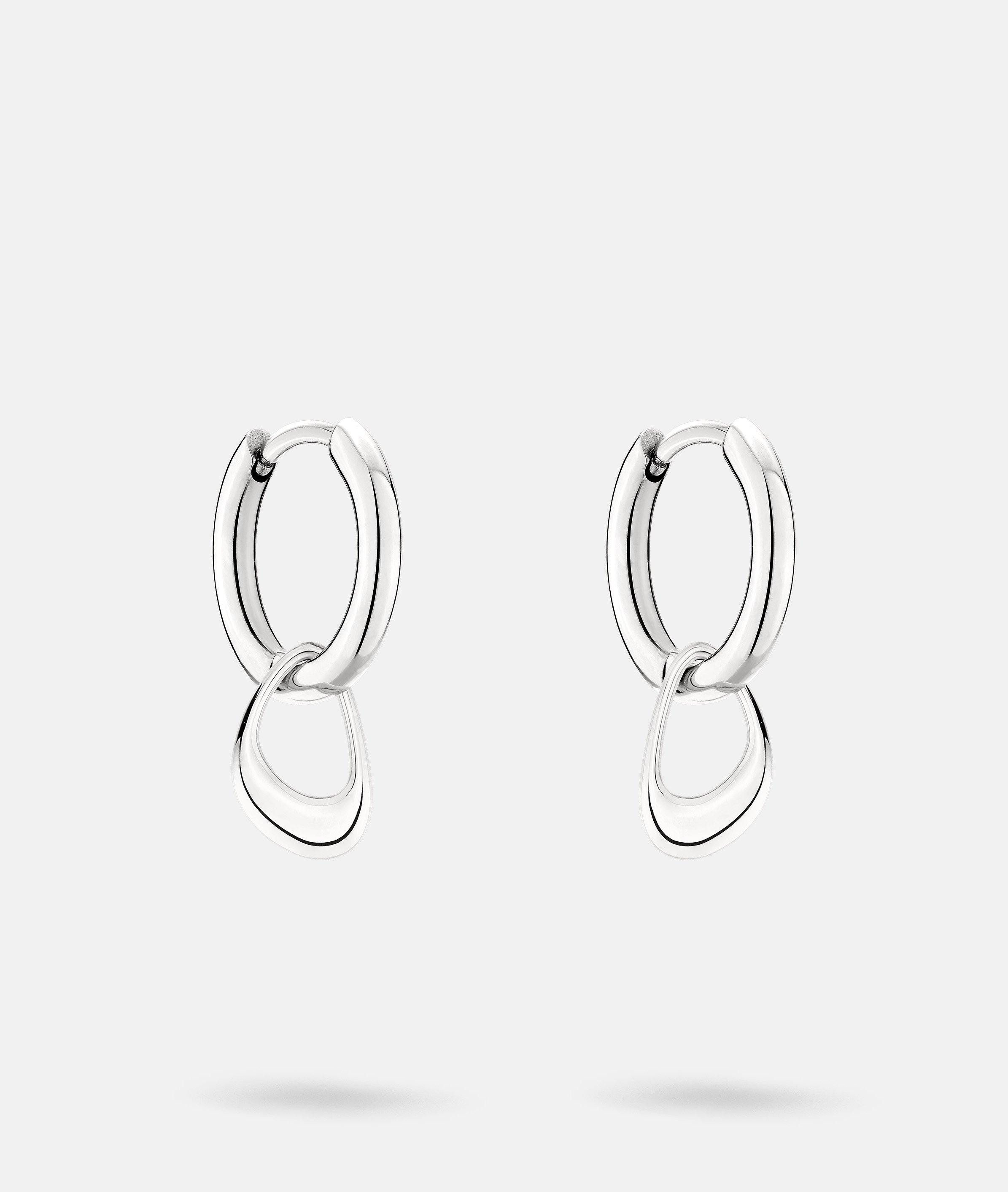 Paar Creolen Schmuck Geschenk Edelstahl Ohrringe The Organic