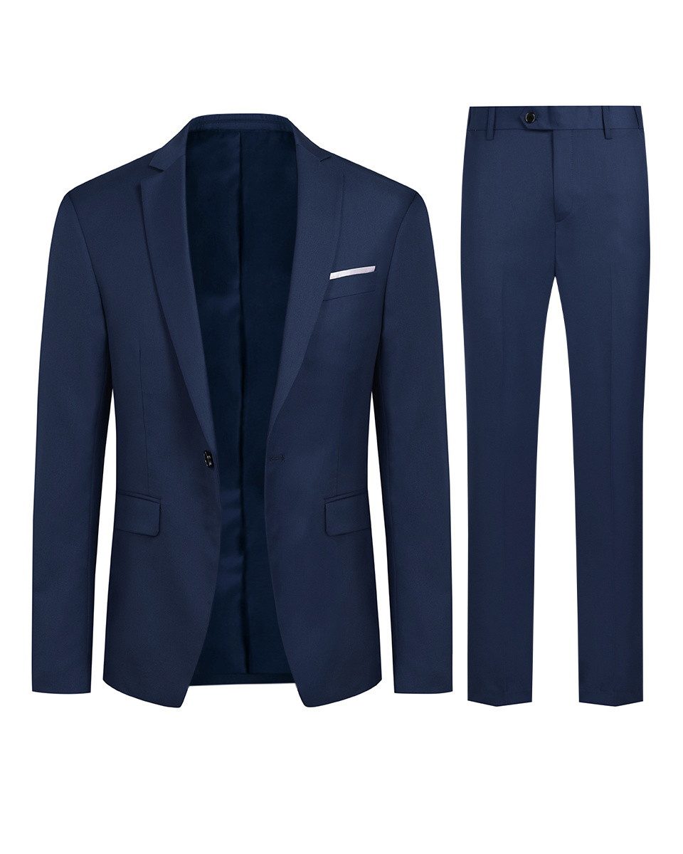 Allthemen Anzug (2 tlg) Slim Fit Ein Knopf Herrenanzug im eleganten Look