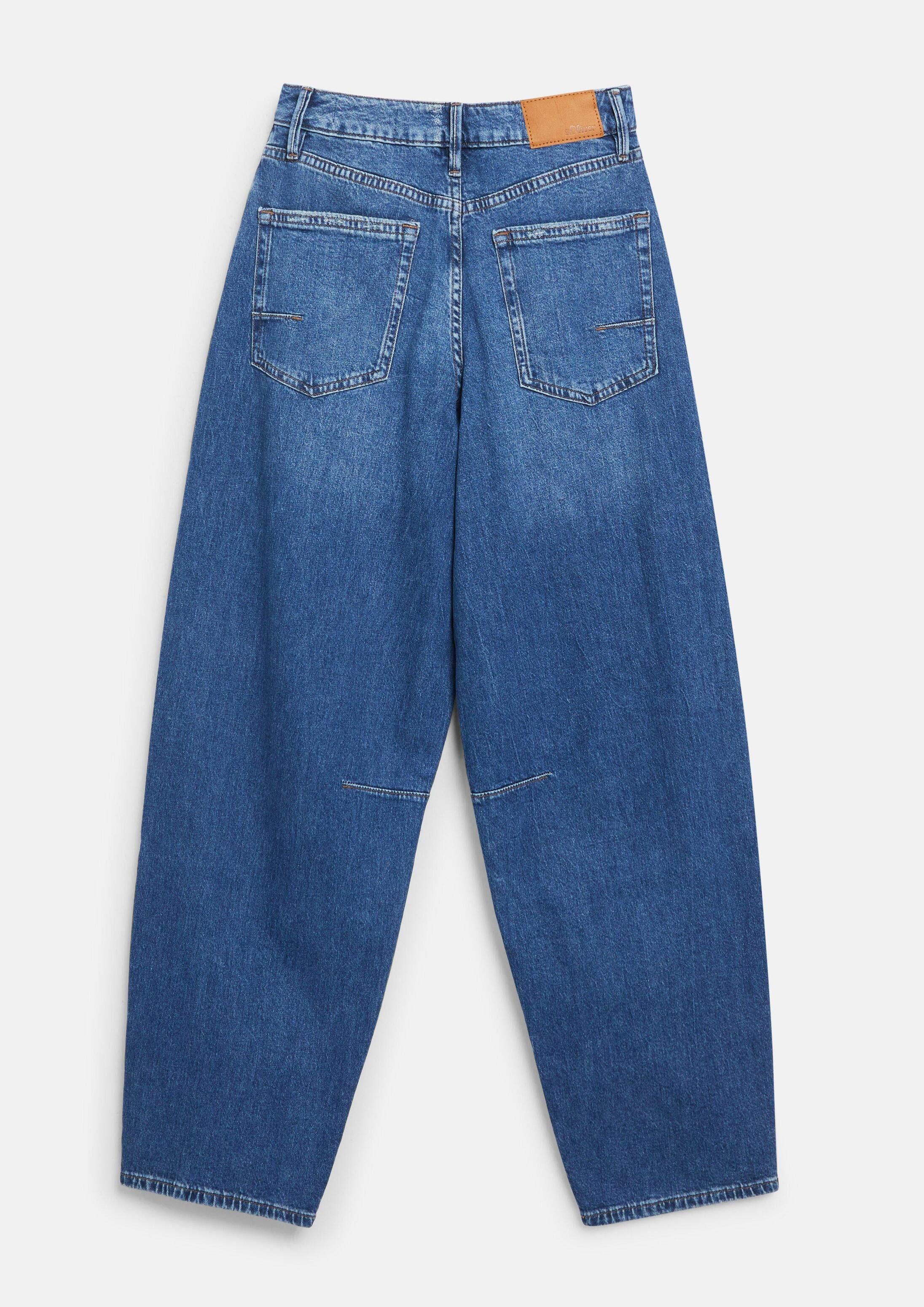 s.Oliver Weite Jeans Jeans-Hose Ankle-Jeans / Regular Fit / High Rise / Barrel Leg