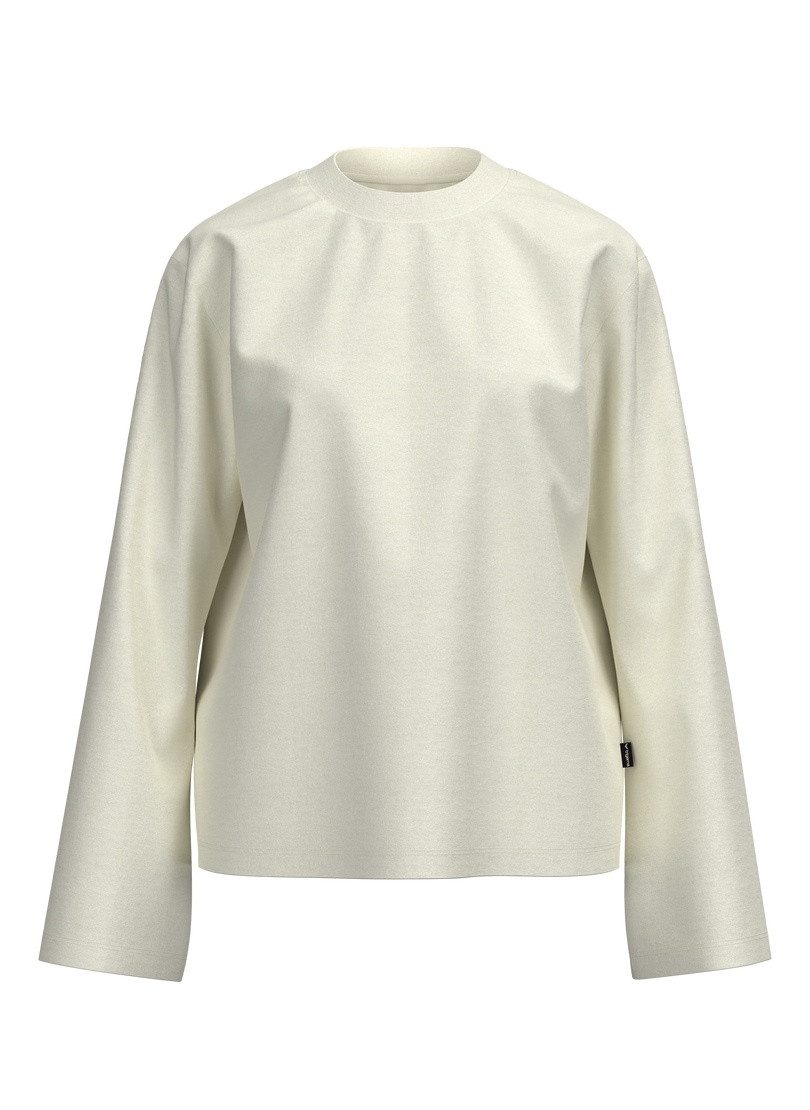 Trigema Longsleeve TRIGEMA Langarmshirt mit ausgestellten Ärmeln (1-tlg) – Bild 2 von 4