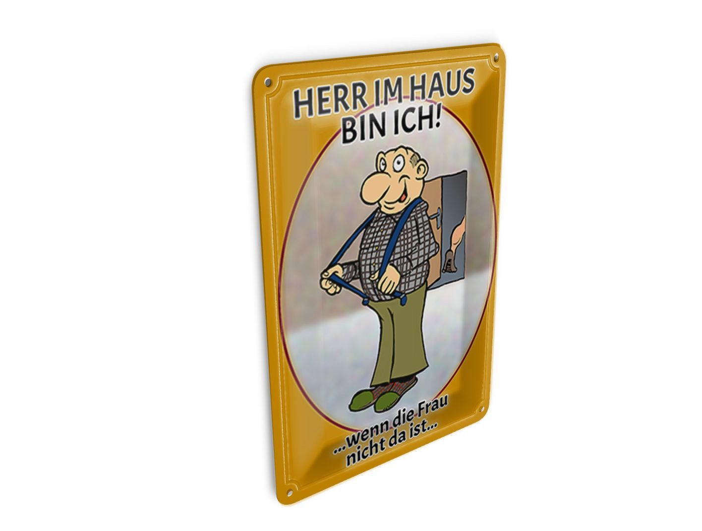Femer GmbH Postkarte Spruch 10x14 cm Herr im Haus wenn Frau nicht da, unfrankiert