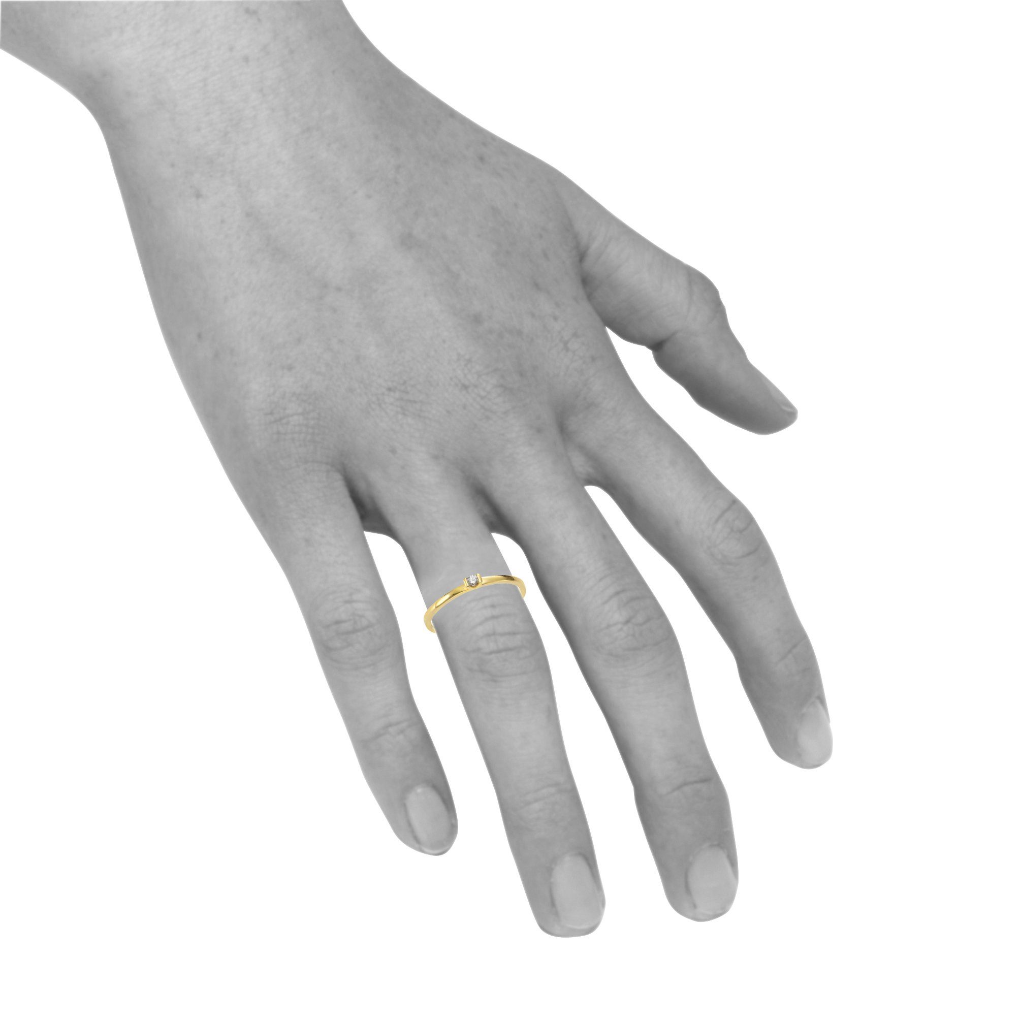 Gelbgold Fingerring Brillant 585/- Orolino