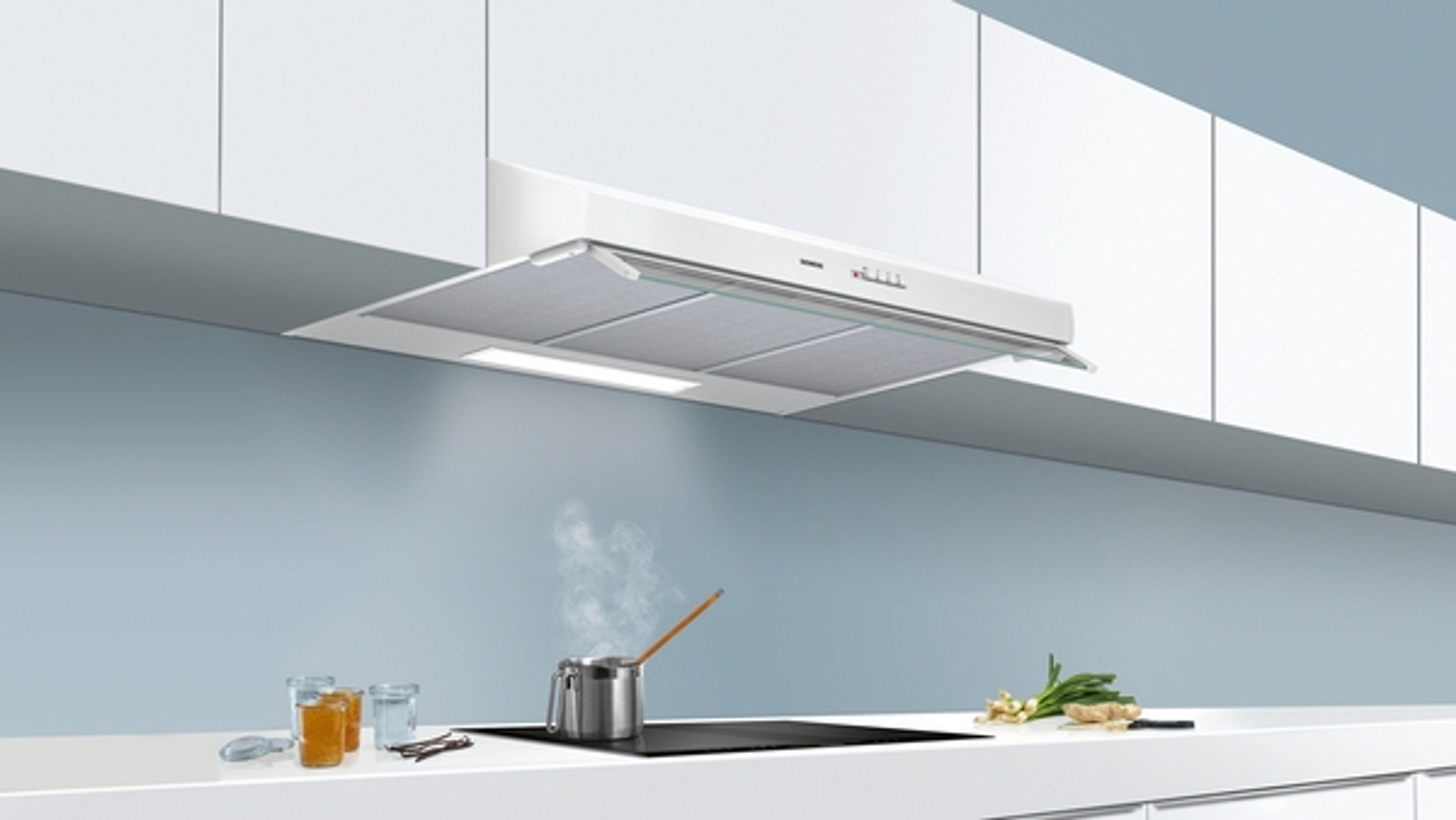 SIEMENS Unterbauhaube LU93LCC20 Serie iQ300 LU93LCC20, Unterbauhaube, 90 cm, Weiß, Umluft, Abluft