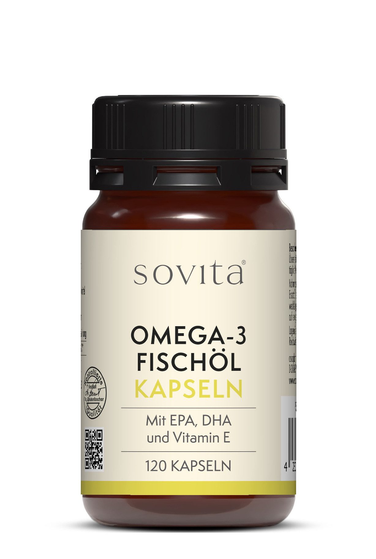 Ascopharm Omega 3 Fischöl Kapseln 120 Stück – mit EPA, DHA und Vitamin E 1, 1 er
