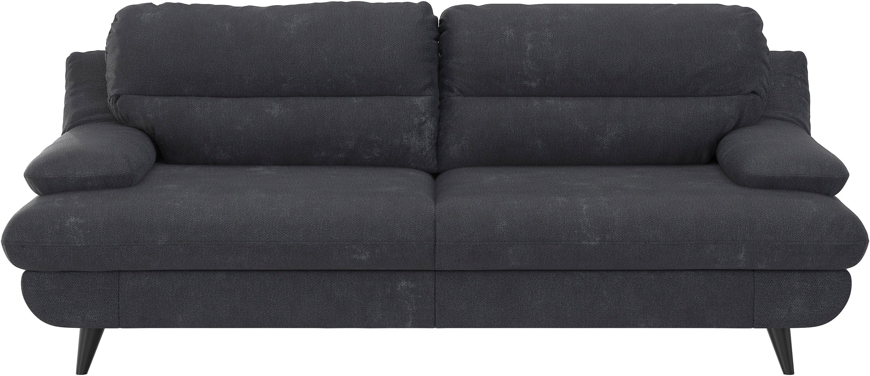 COTTA 3-Sitzer Pike, B: 218 cm, mit Metallfüße, wahlweise auch in Echtleder