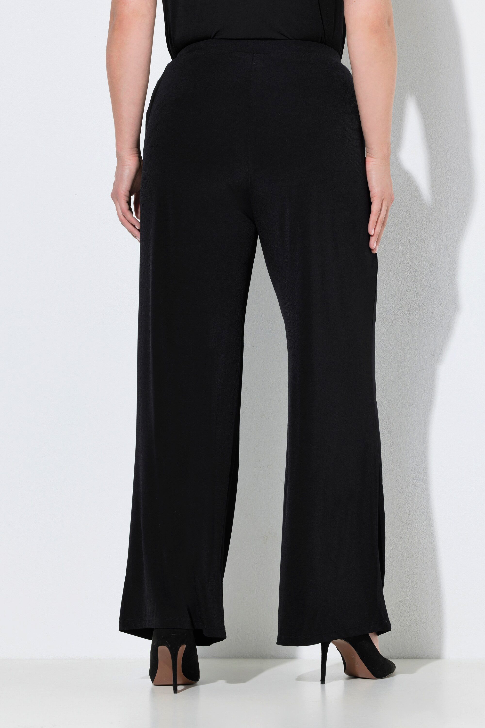 Ulla Popken Schlupfhose Hose Jersey weites Bein Elastikbund